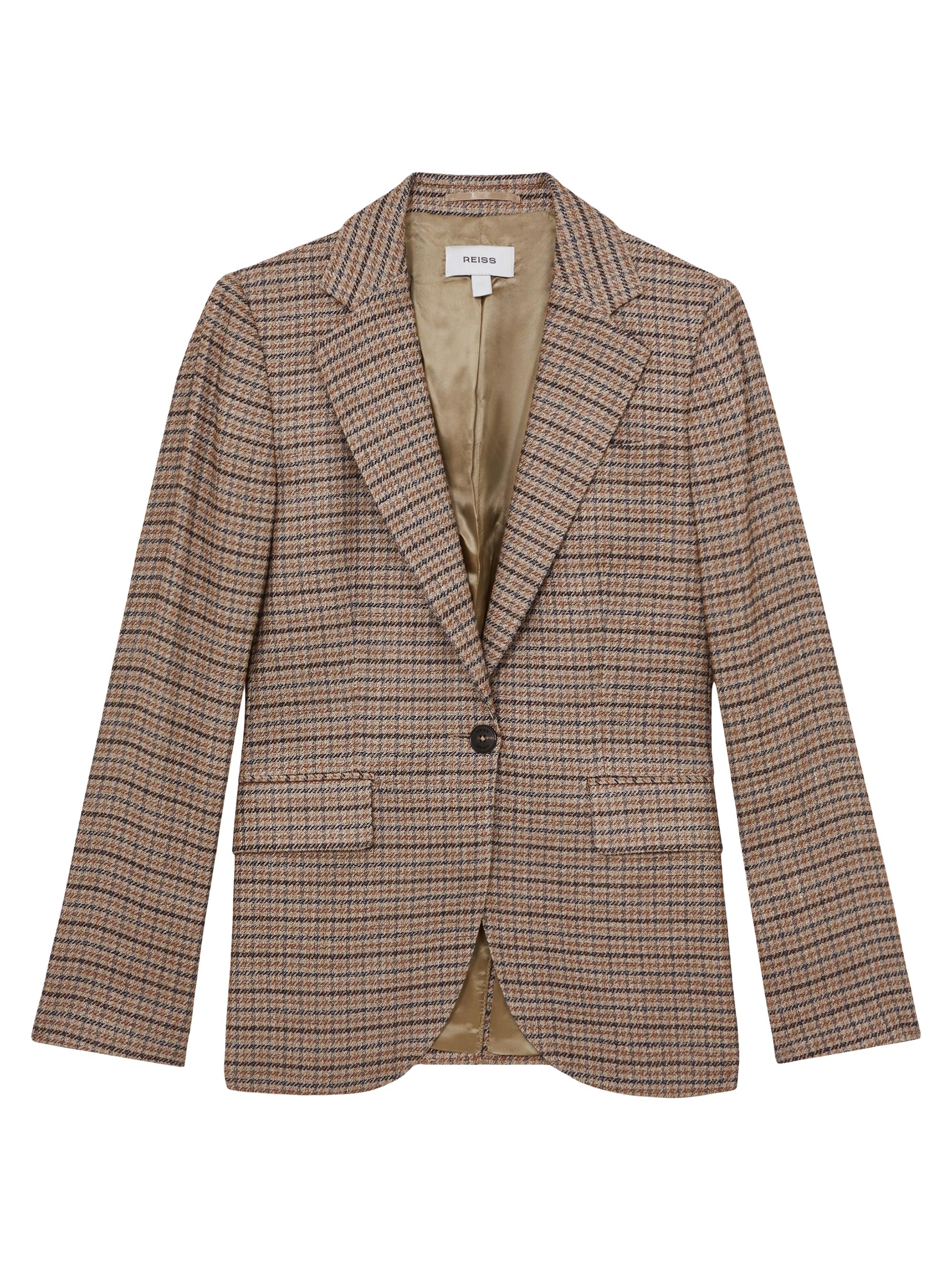 Reiss Women's River Check Single-Breasted Blazer - Check