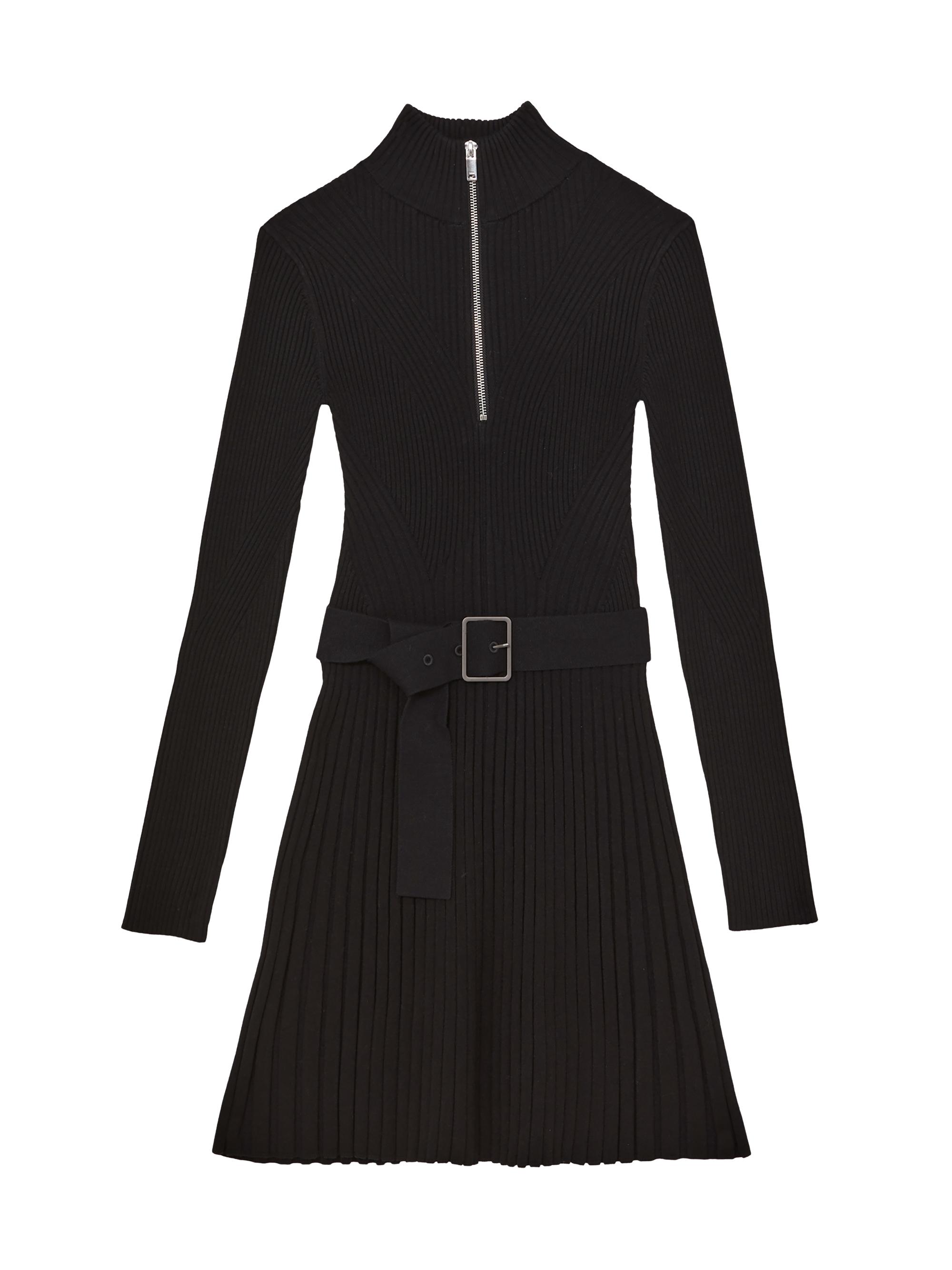 Reiss Women's Vienna Knitted Fit & Flare Minidress - Black