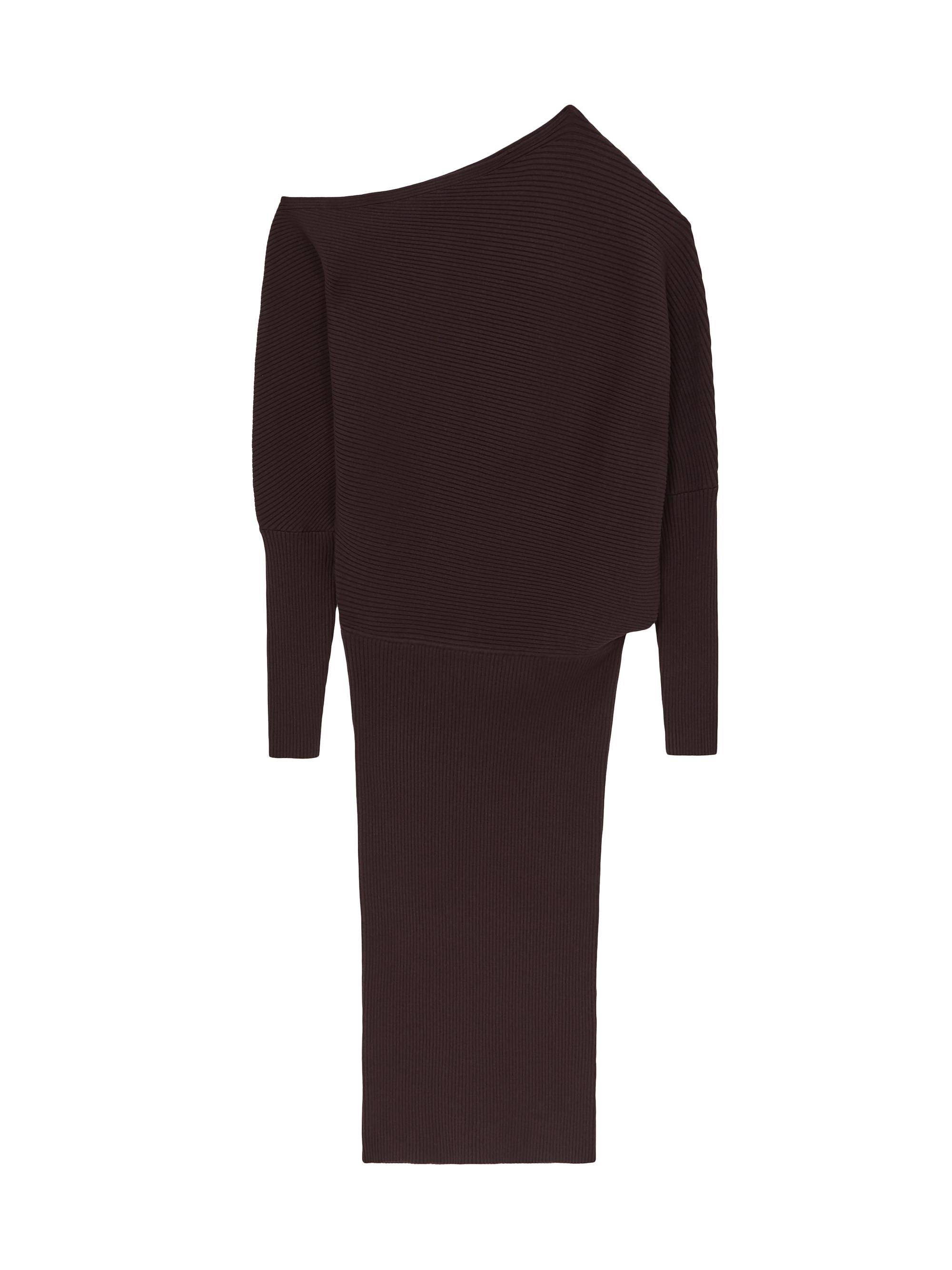 Reiss Women's Lara Rib-Knit Knee-Length Dress - Plum Purple