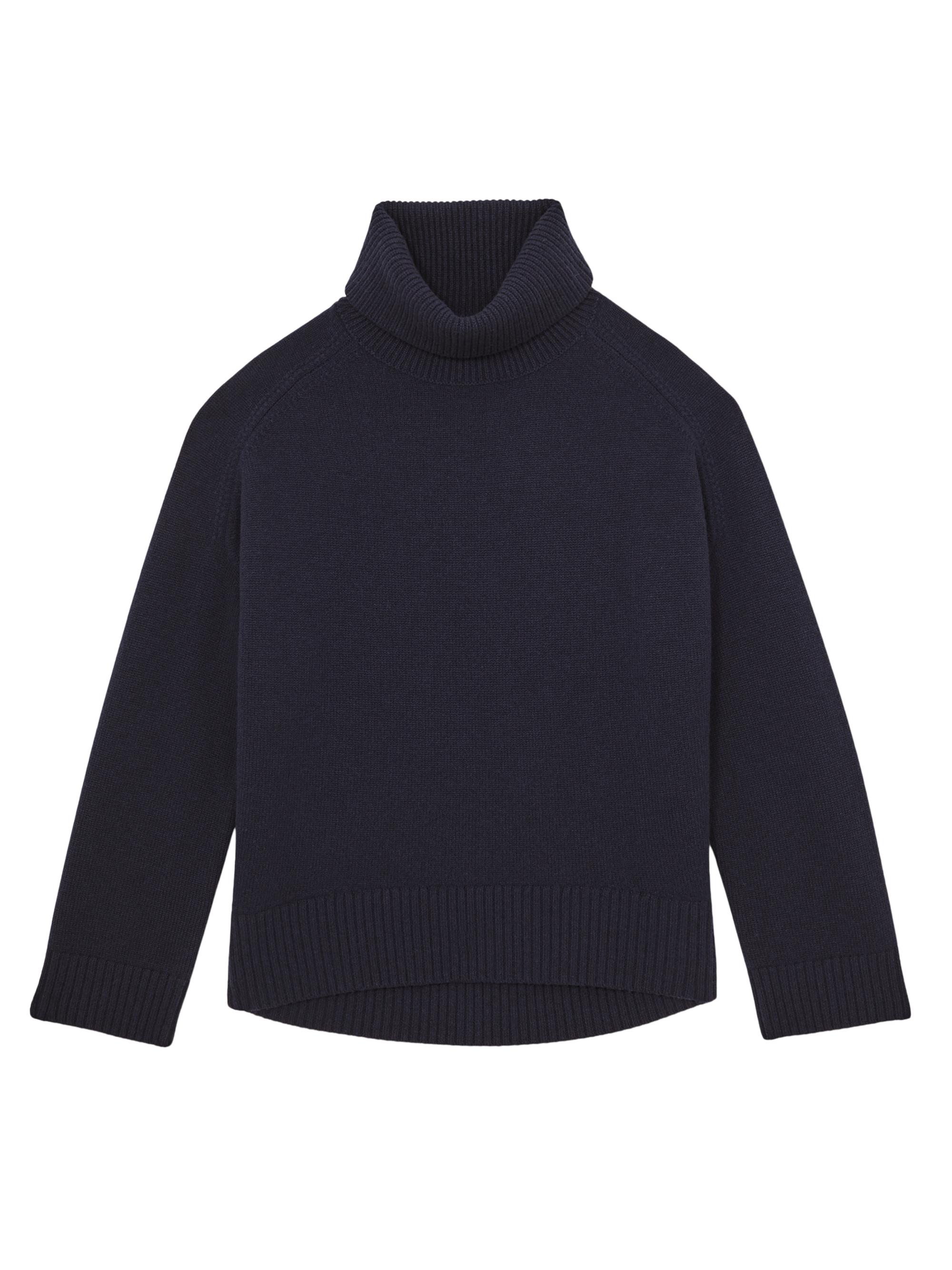 Reiss Women's Brooklyn Wool-Cashmere Rolled-Neck Sweater - Navy