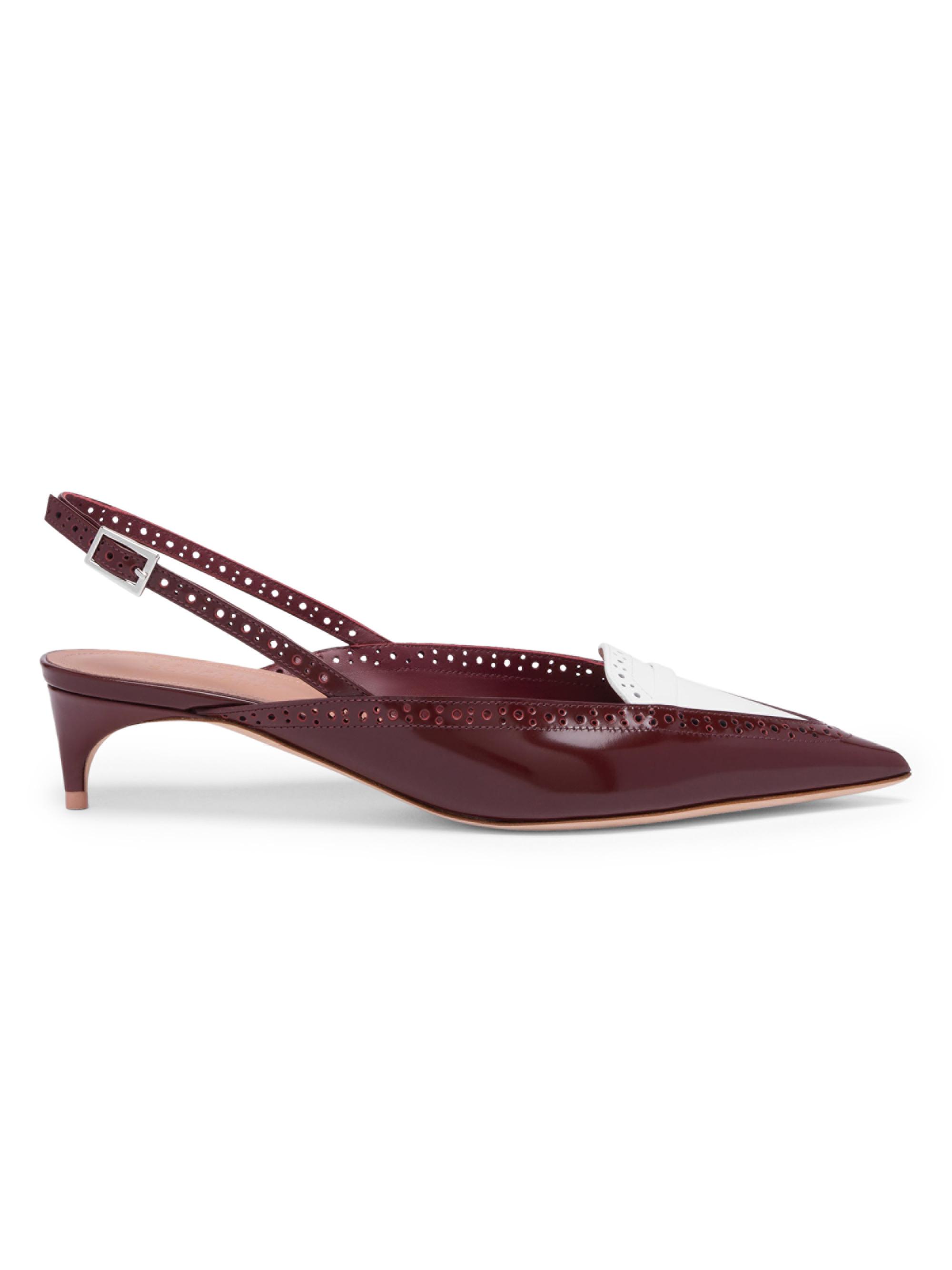 Malone Souliers Women's Laurie 40MM Brushed Leather Slingback Pumps - Rosewood