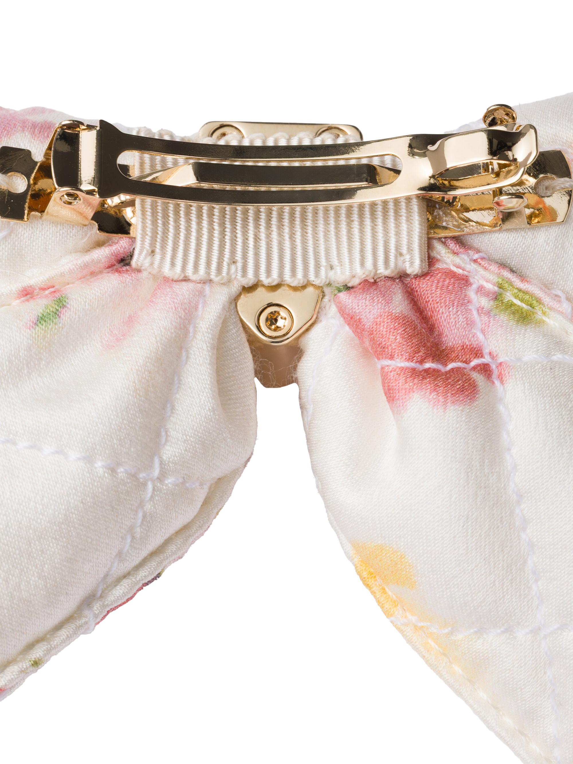 Prada Floral-Print Satin Hair Clip | Saks Fifth Avenue