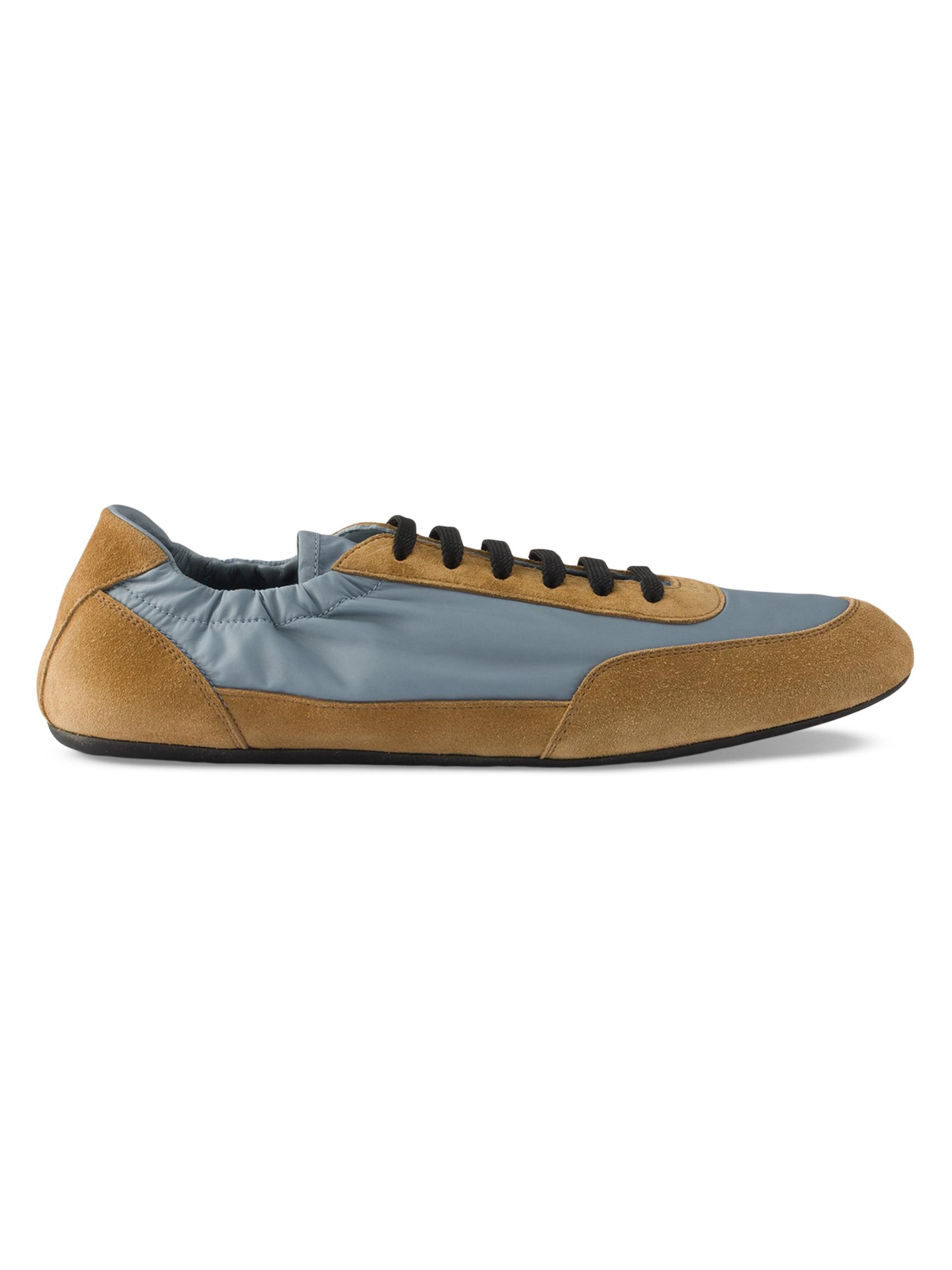 Prada Women's Collapse Suede Low-Top Sneakers - Blue Multicolor