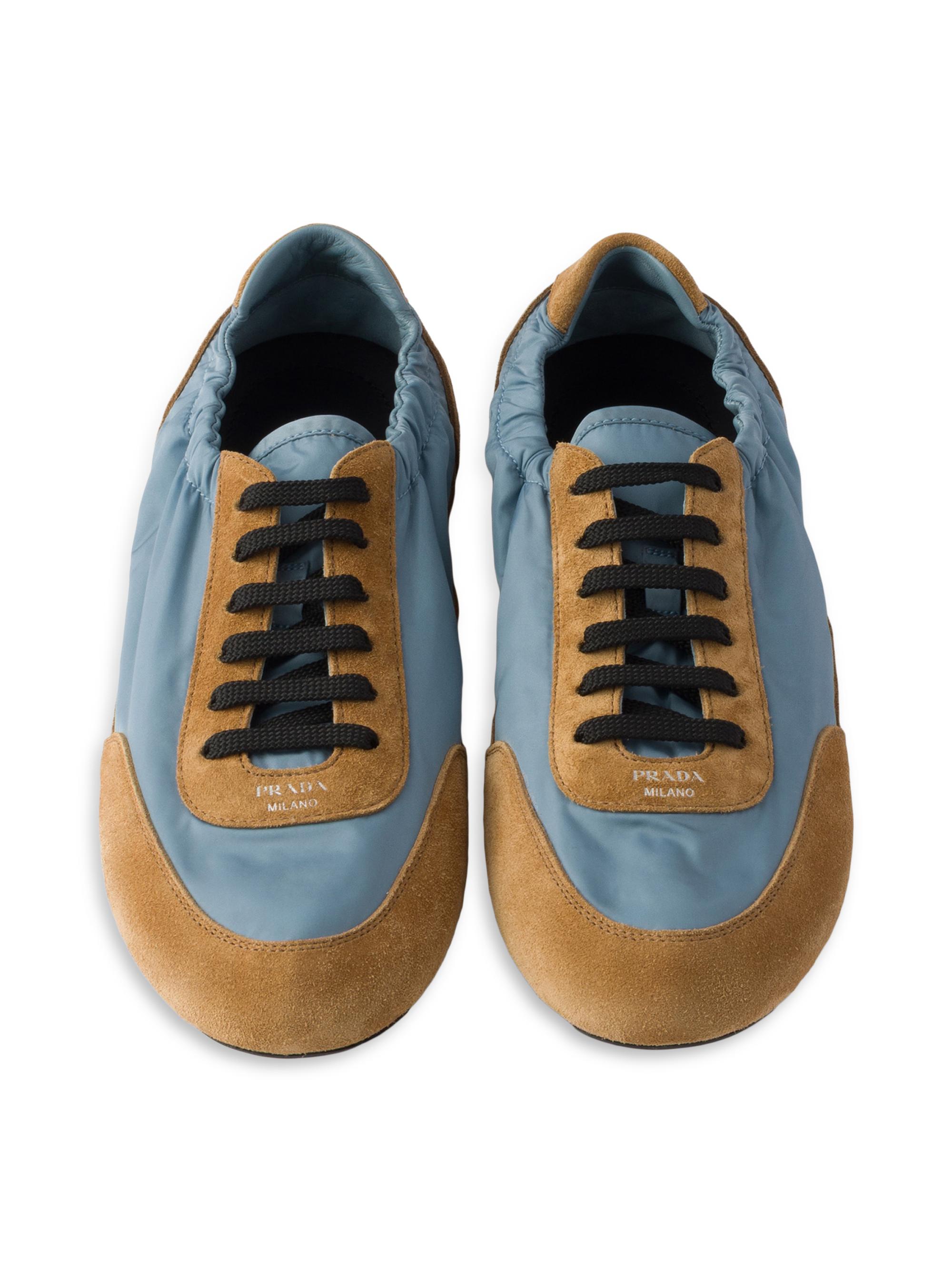 Prada Collapse Suede Low-Top Sneakers | Saks Fifth Avenue