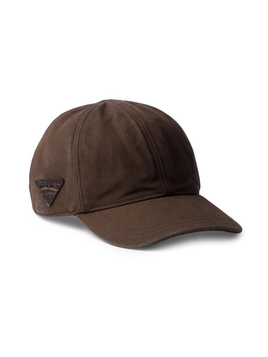 Prada Women's Cotton Baseball Cap In Brown