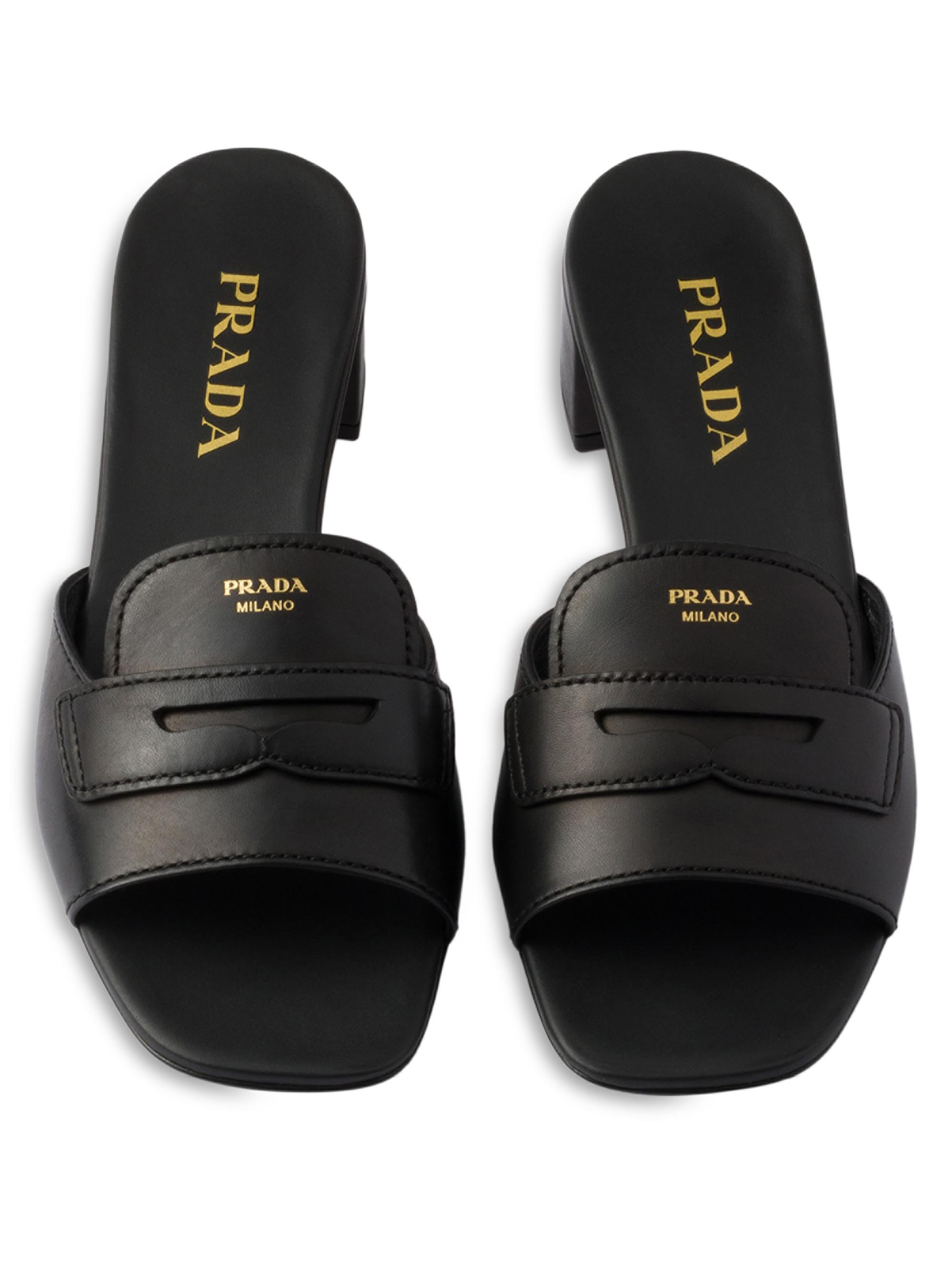 Prada Leather Mules | Saks Fifth Avenue