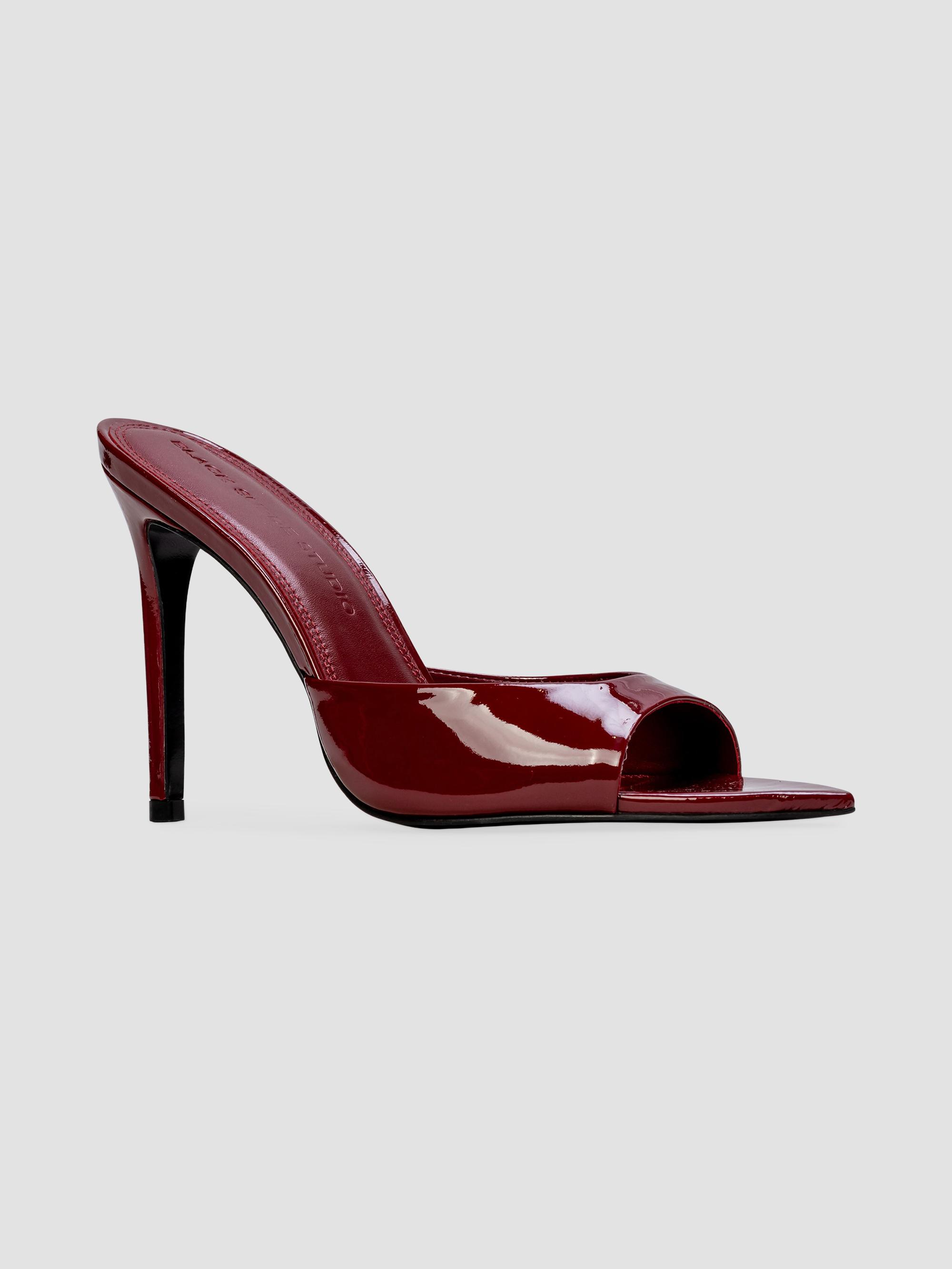 Black Suede Studio Women's Brea Leather Mules - Chili Flake Leather | Thumbnail 2