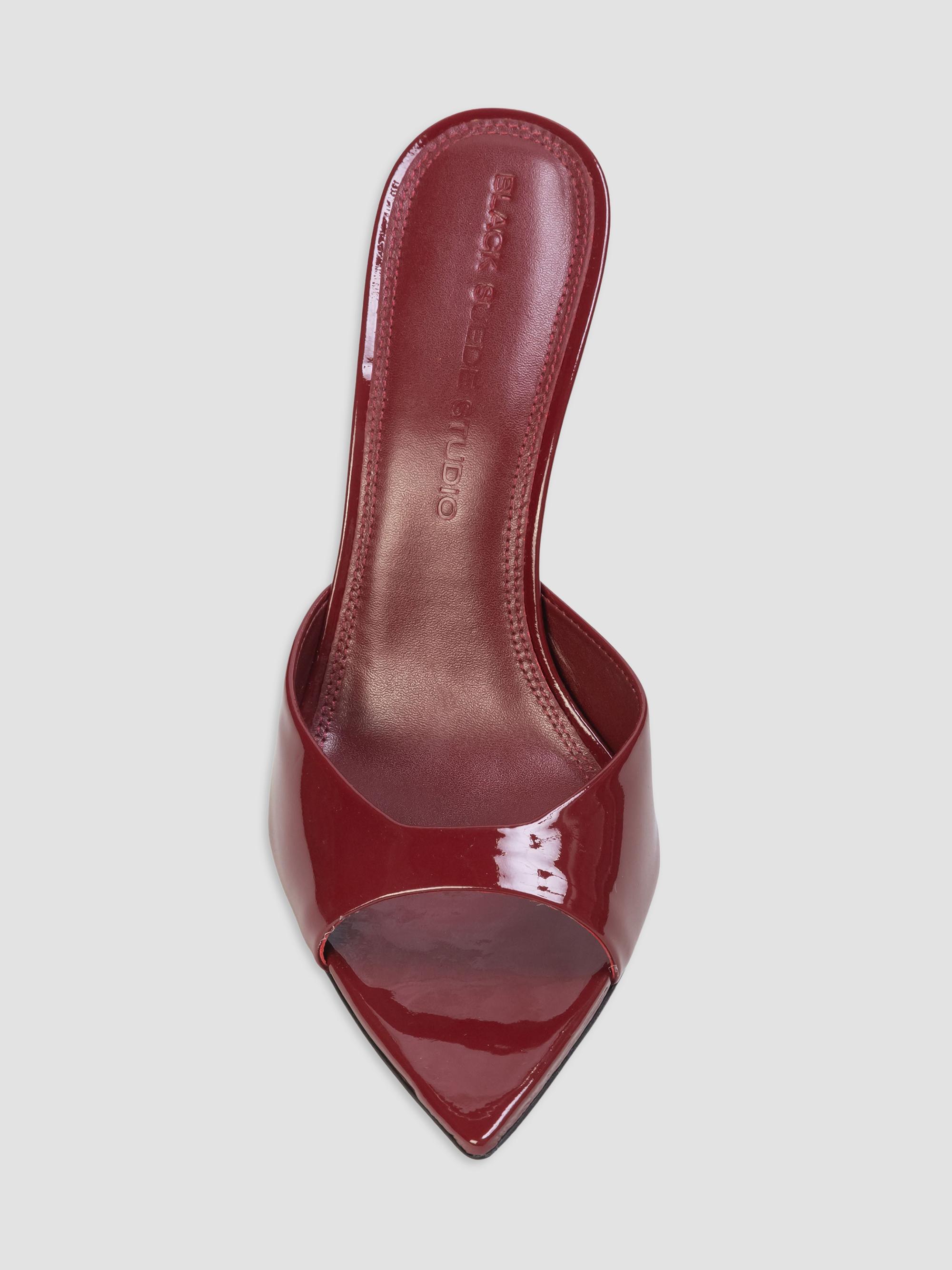 Black Suede Studio Women's Brea Leather Mules - Chili Flake Leather | Thumbnail 3