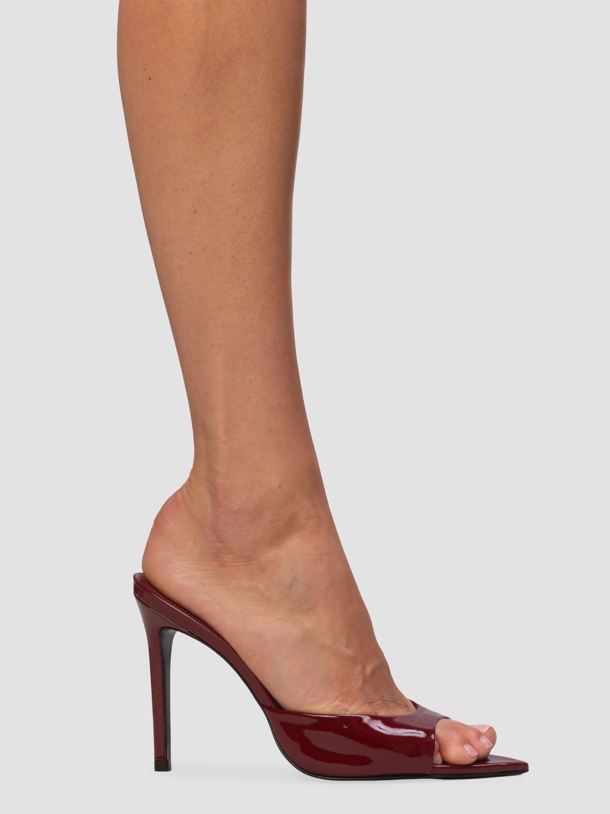 Black Suede Studio Women's Brea Leather Mules - Chili Flake Leather | Thumbnail 5