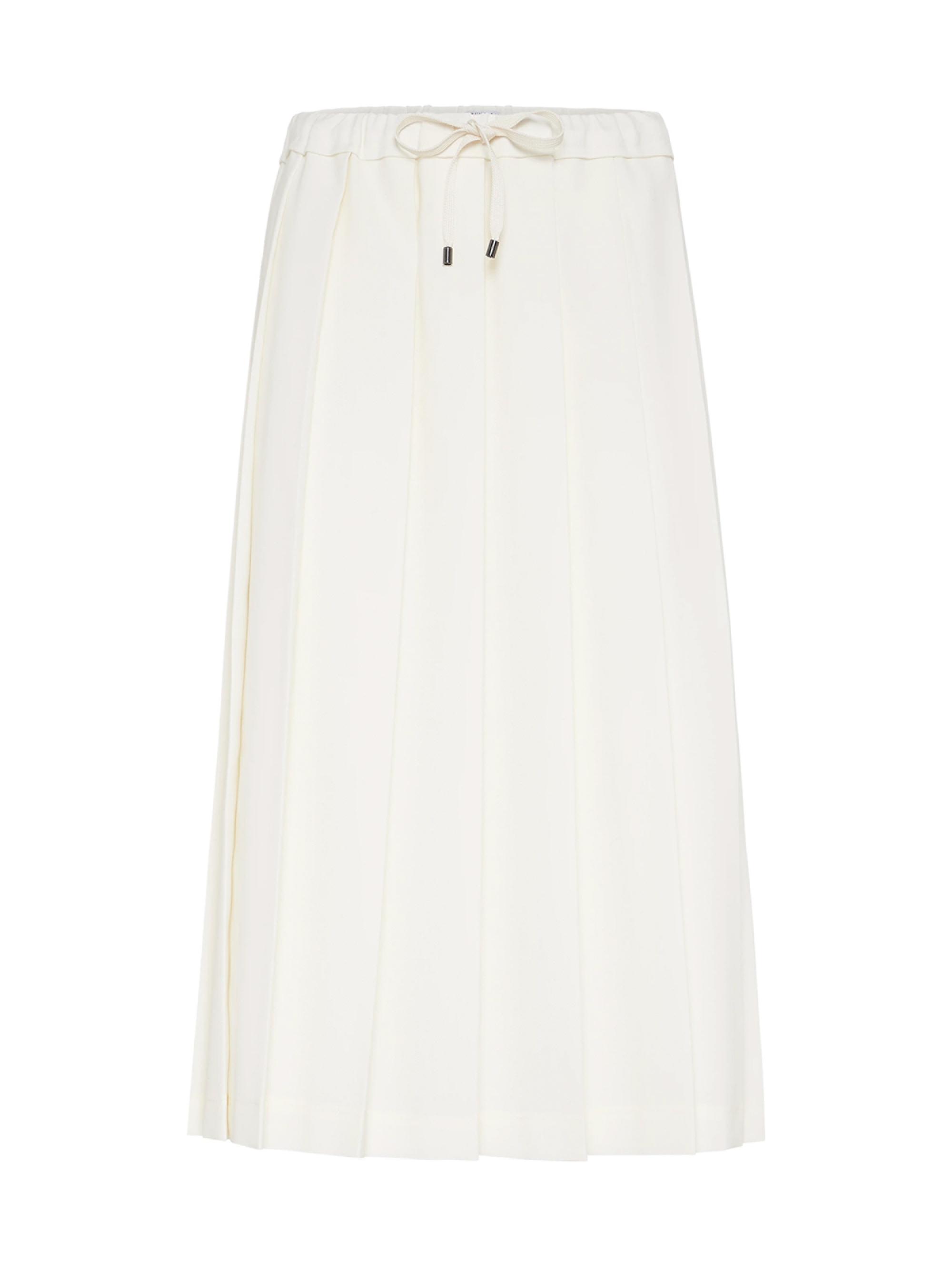 Brunello Cucinelli Comfort Virgin Wool Gabardine Flute Skirt