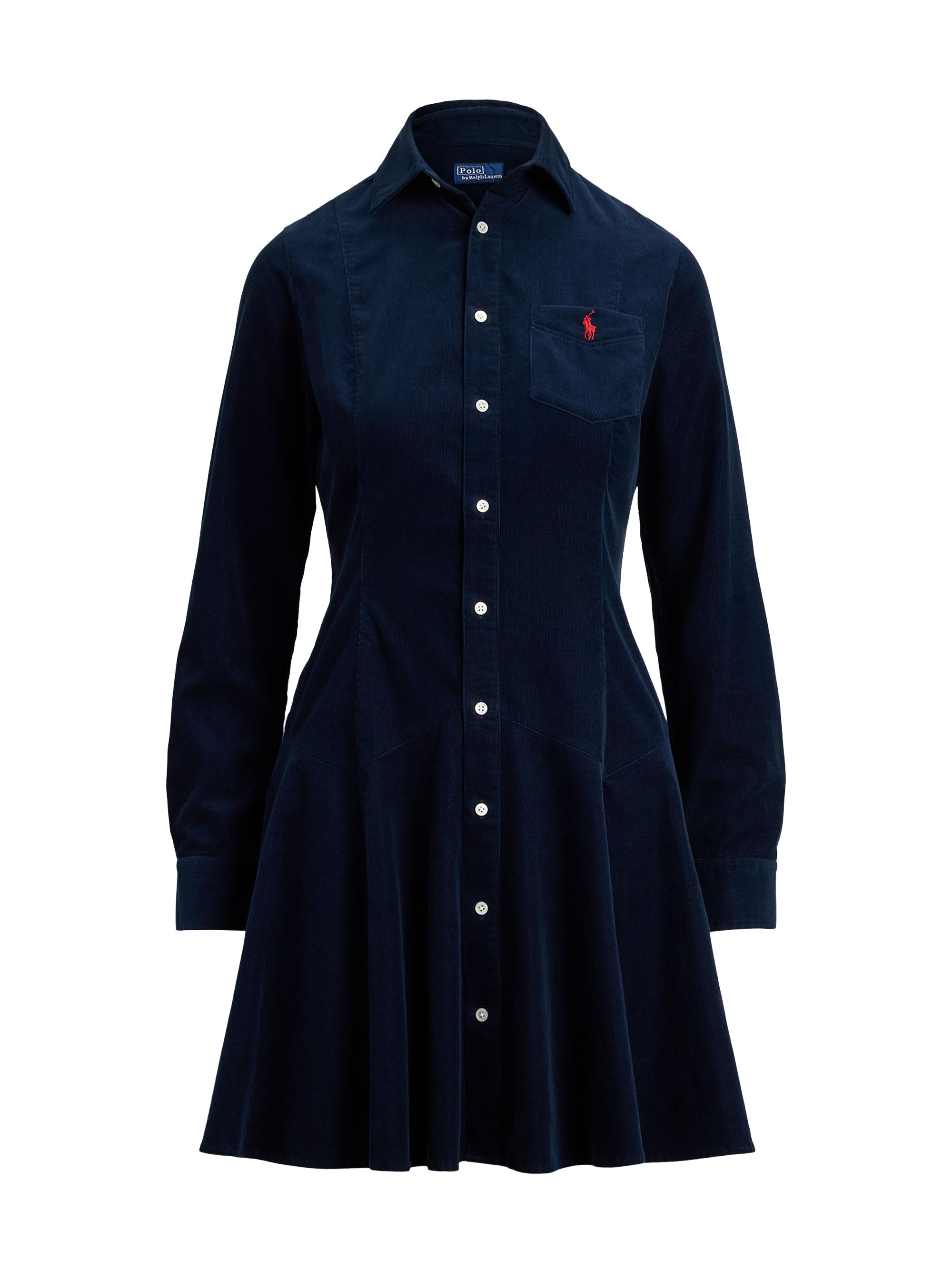 Polo Ralph Lauren Women's Corduroy Mini Shirtdress - Navy