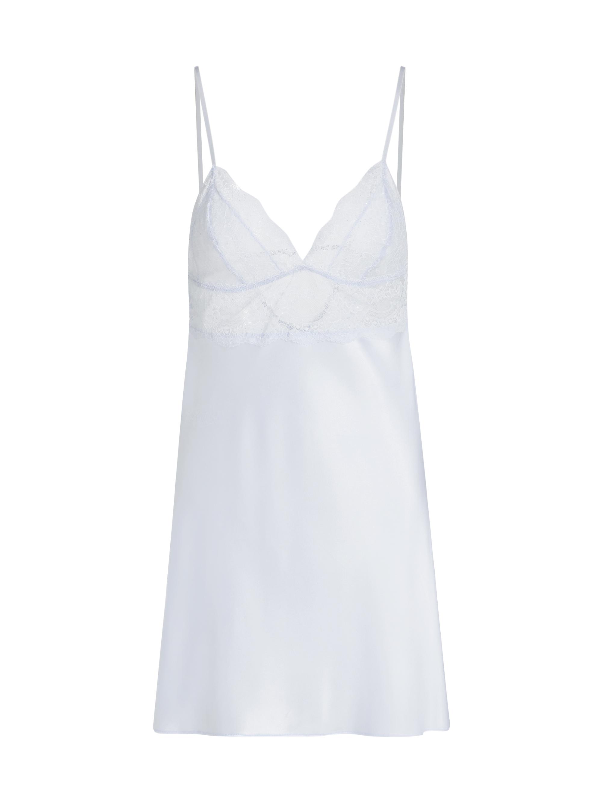 In Bloom Women's Annie Lace-Trim Satin Chemise - Pale Blue