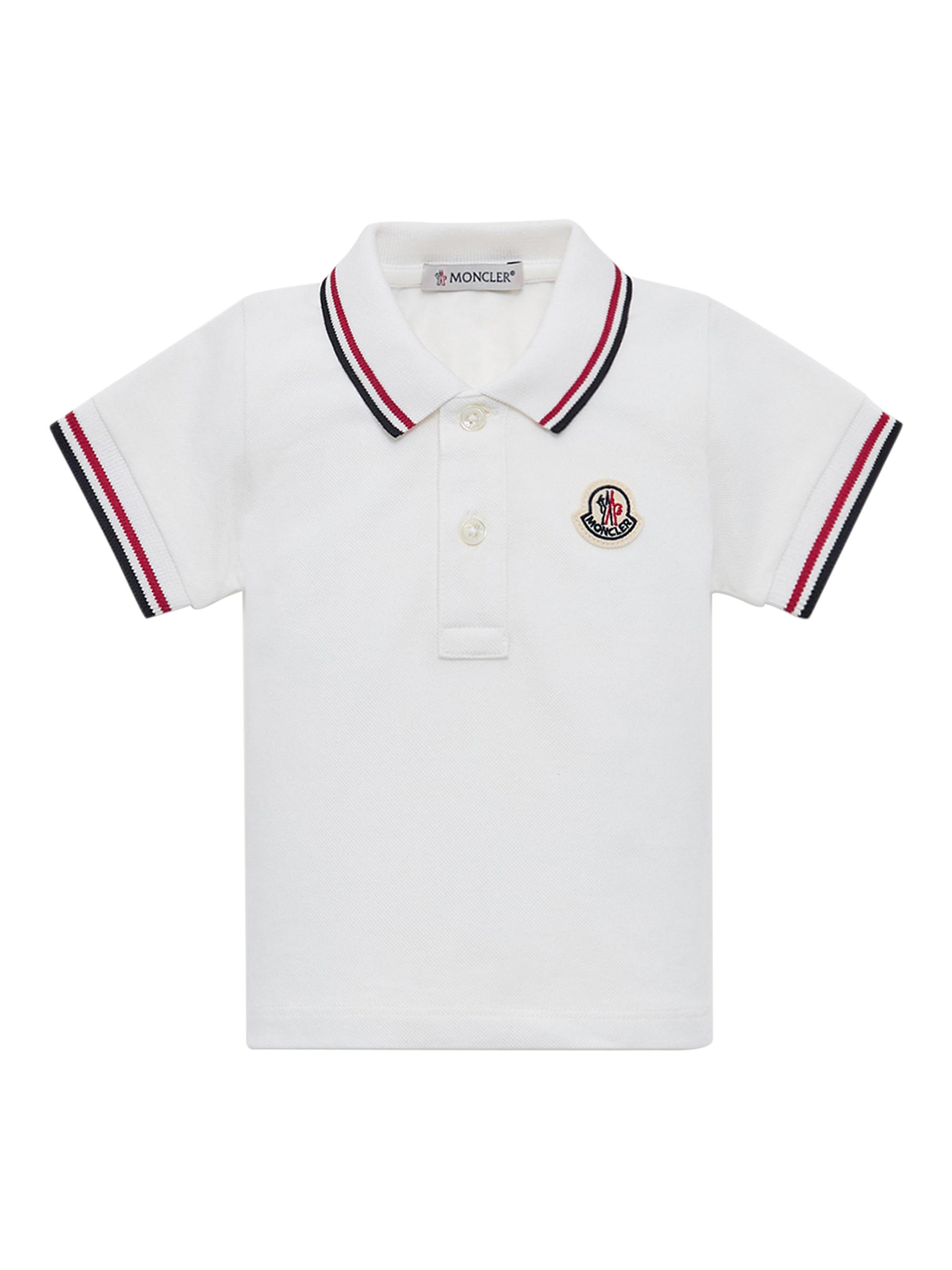 Moncler Baby Boy's & Little Boy's Polo Shirt in Cotton Piquet - White