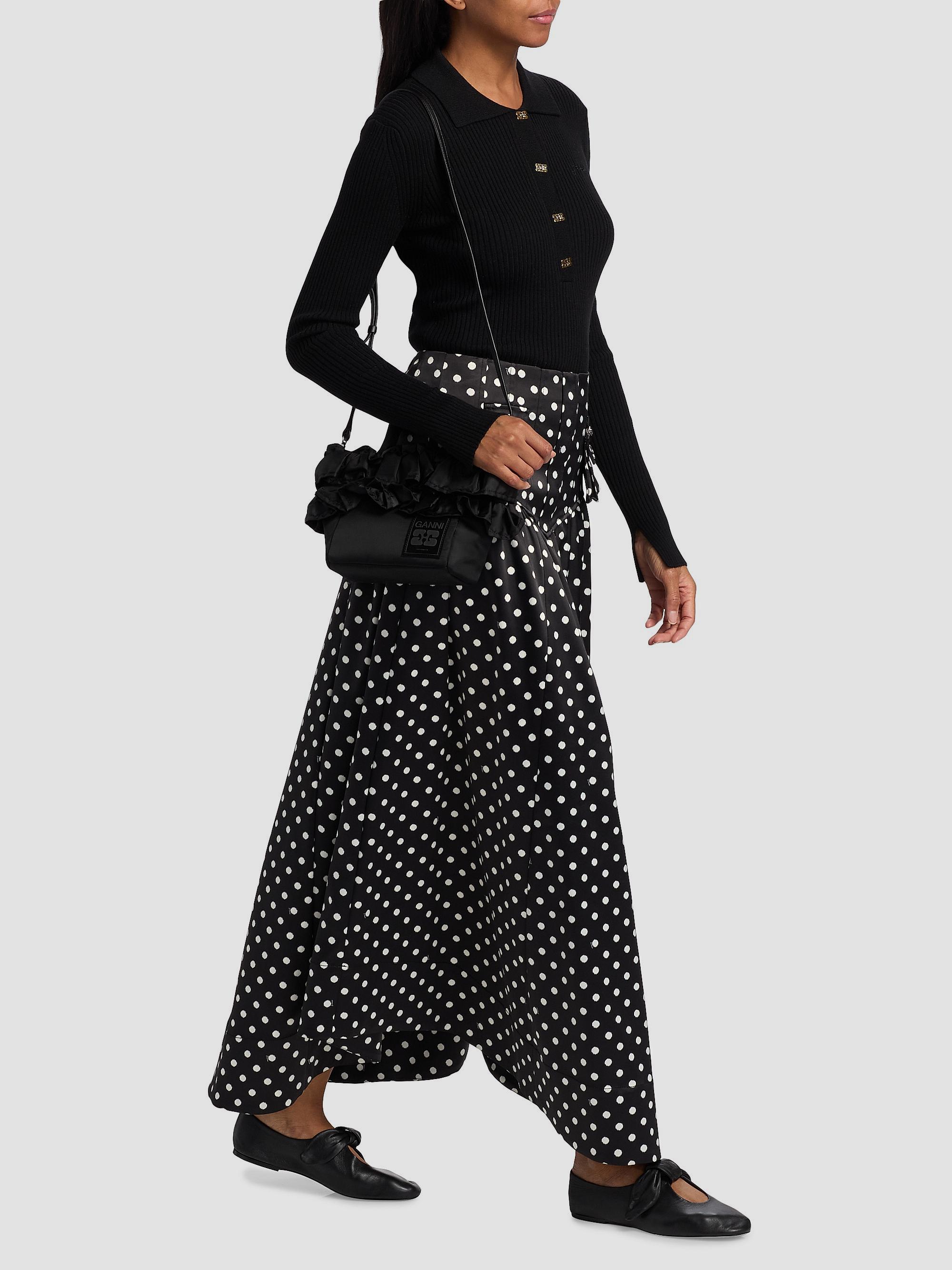 Ganni Mini Ruffle Shopper Tote Bag | Saks Fifth Avenue