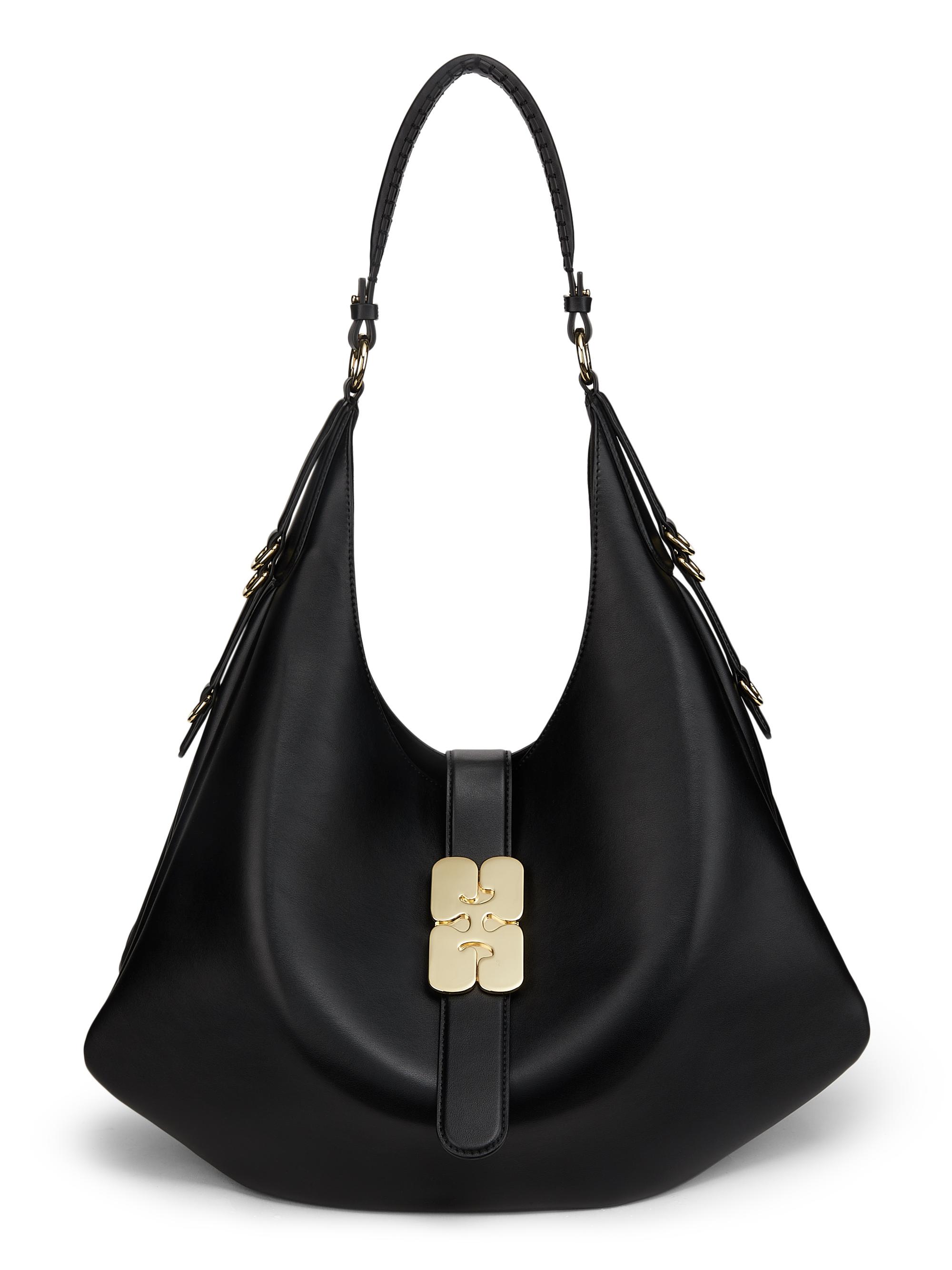 Ganni Large Kat Leather Hobo Bag | Saks Fifth Avenue