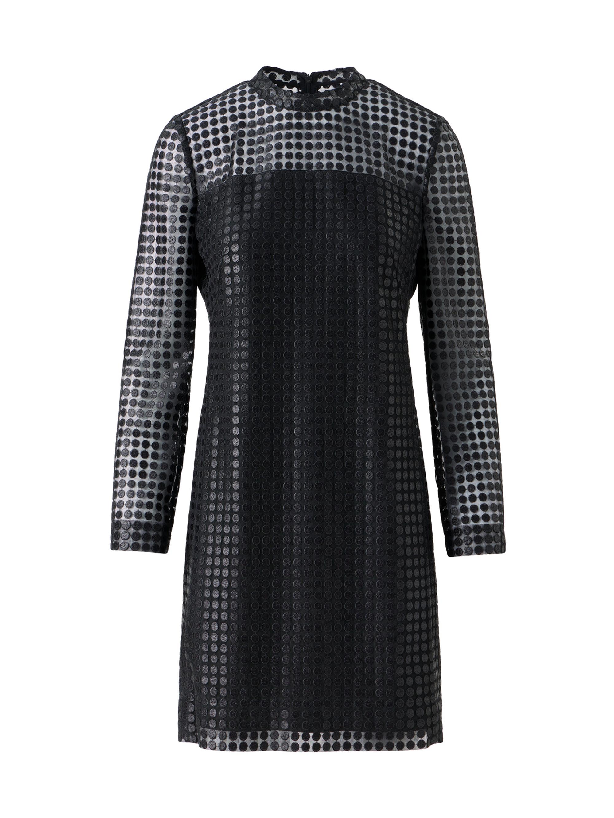 アクリス　AKRIS punto ブラックニットワンピース Akris punto Knit Virgin Wool Pleated Minidress | Saks Fifth Avenue