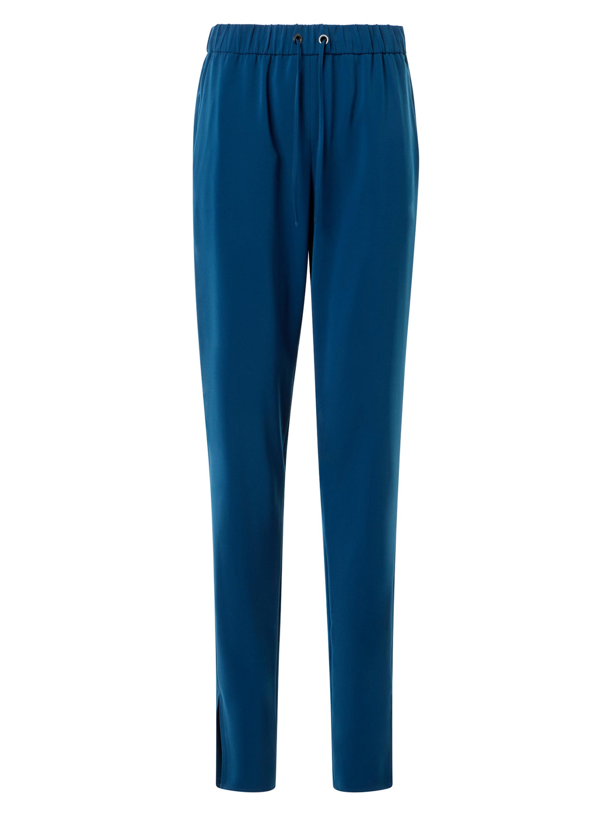 Akris punto Women's Mike Laser-Cut Crêpe Drawstring Pants - Dark Blue Lemon