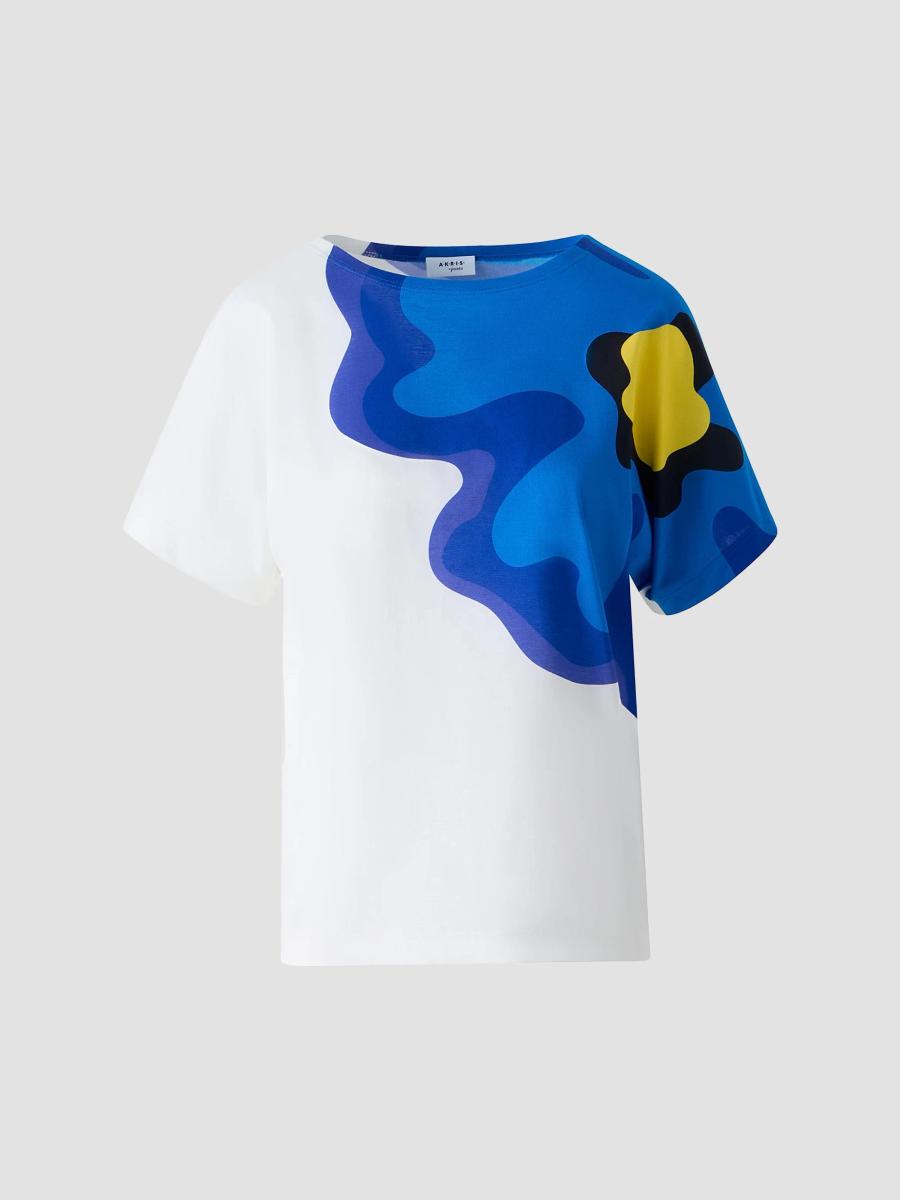 Akris punto Flower Graphic Cotton T-Shirt | Saks Fifth Avenue
