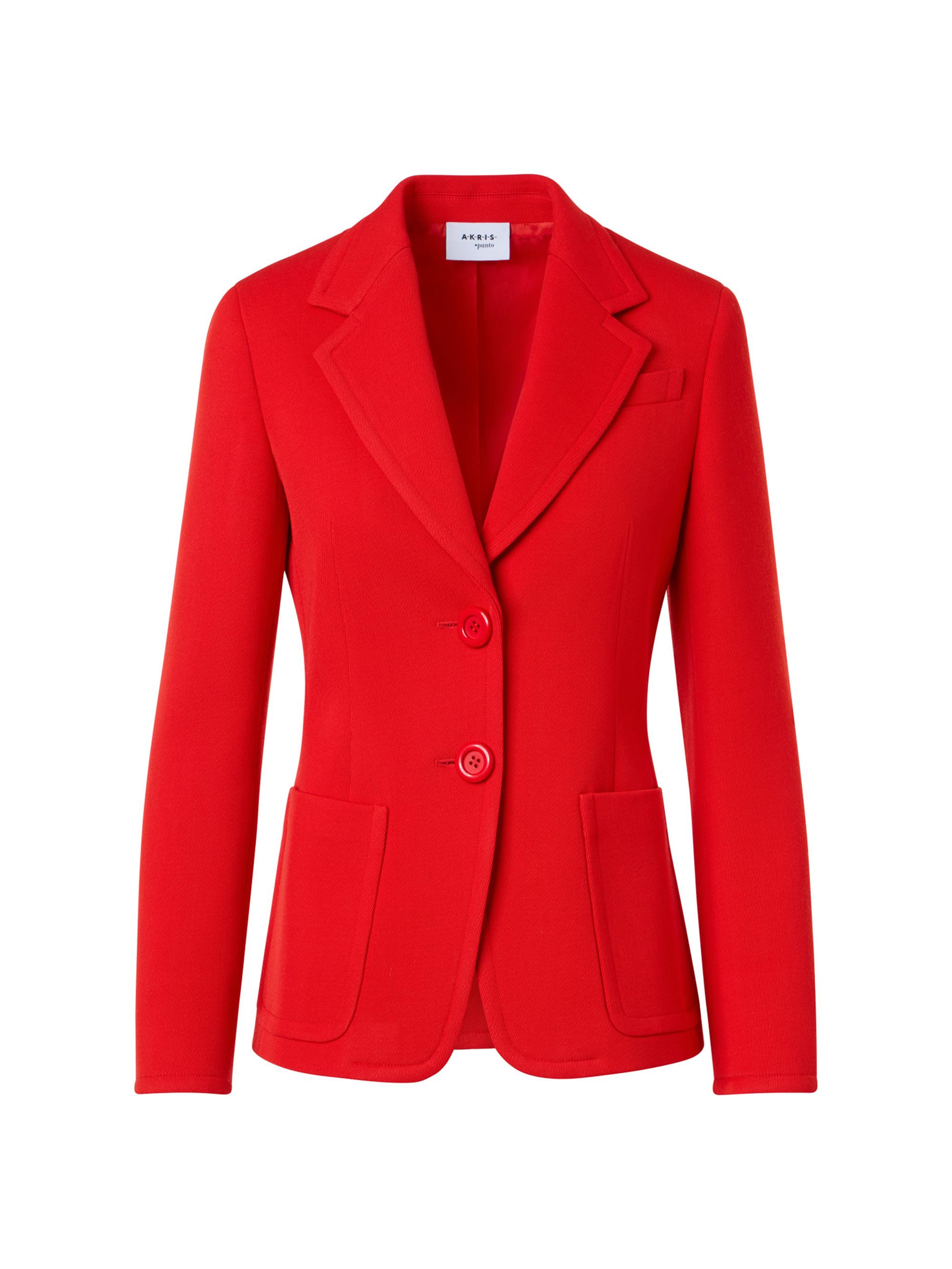 Akris punto Women's Tailored Wool Blazer - Bright Red