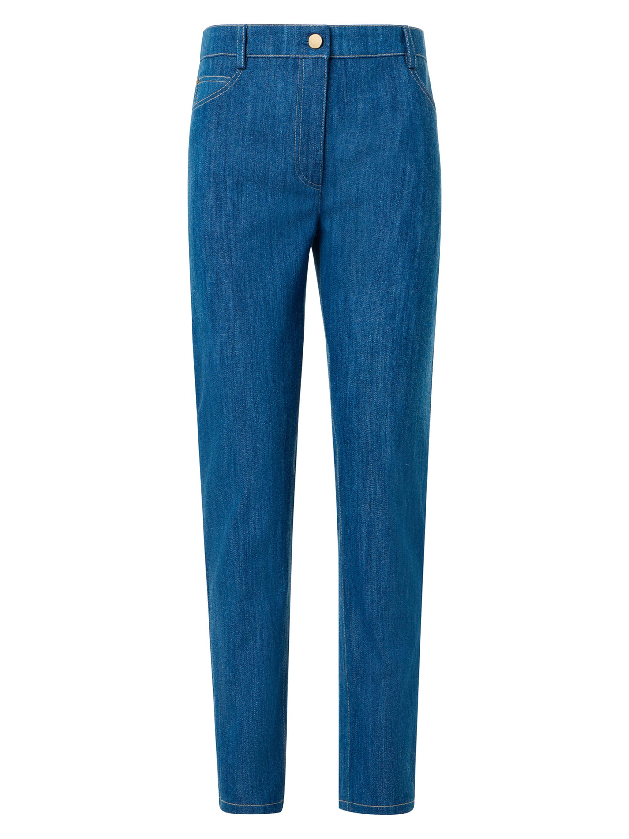 Akris punto Women's Maru Low-Rise Straight Jeans - Medium Blue Denim