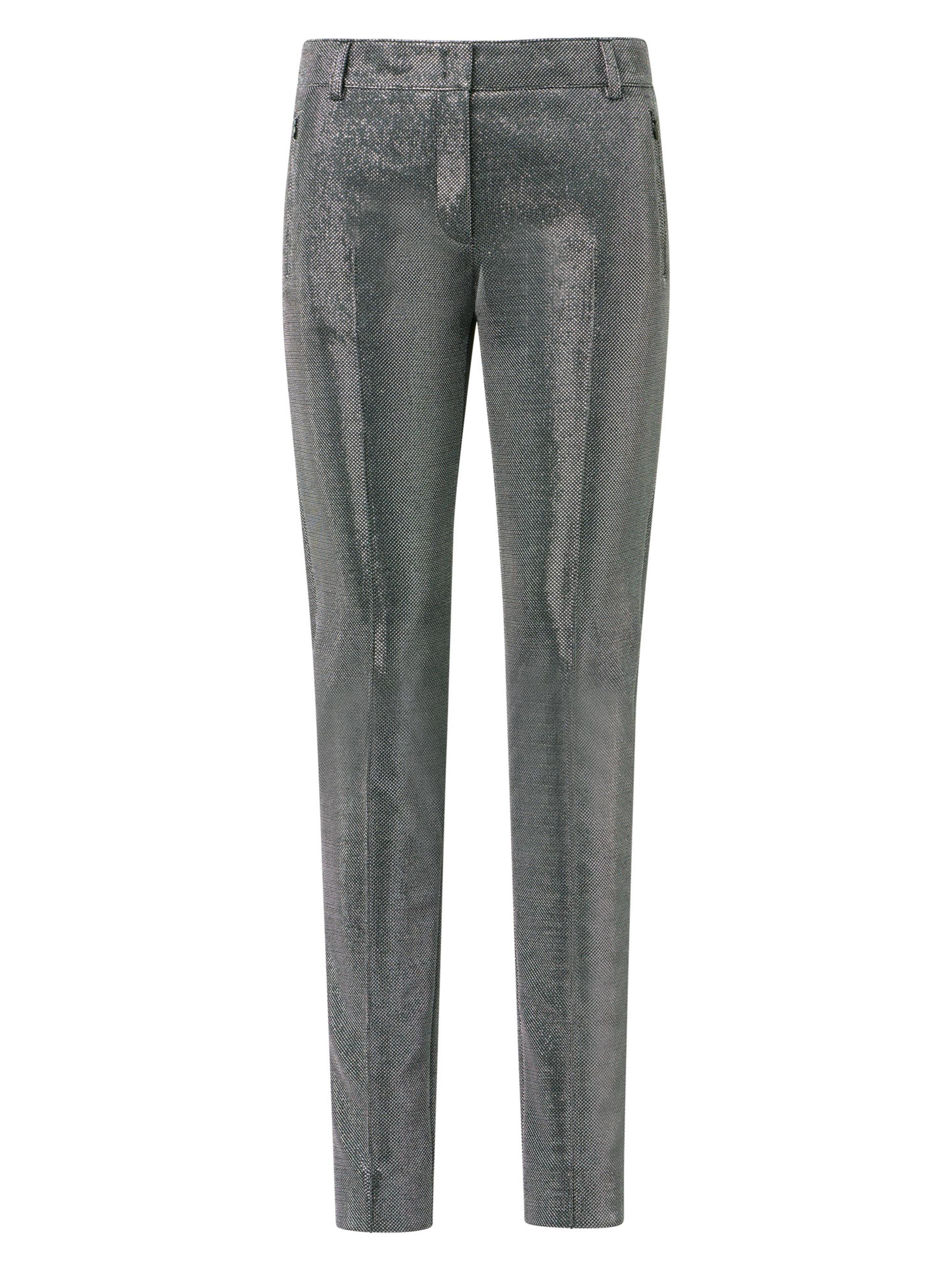 Akris punto Women's Fabia Metallic Birdseye Pants - Brushed Steel