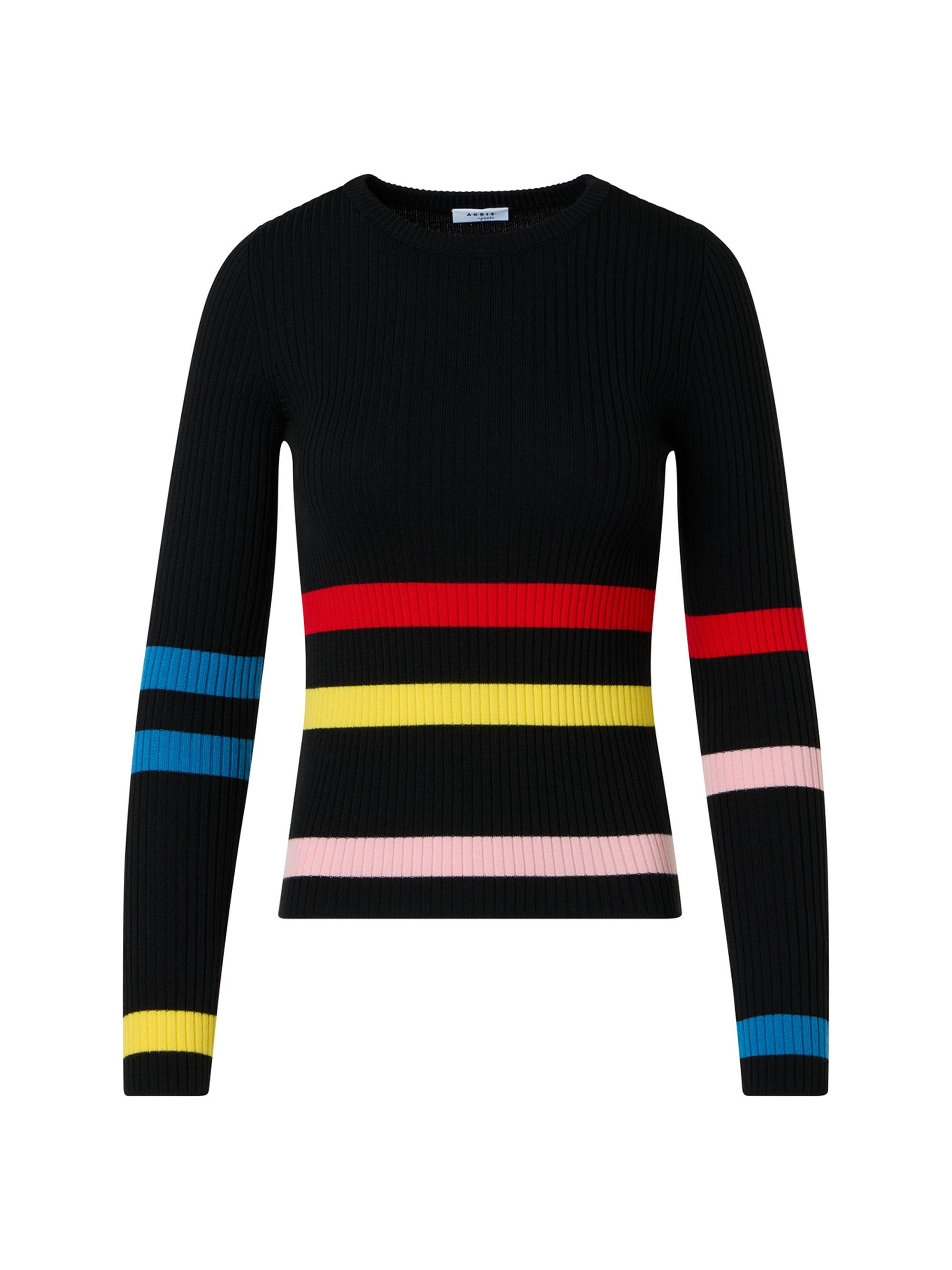 Akris punto Striped Virgin Wool-Blend Crewneck Cardigan | Saks