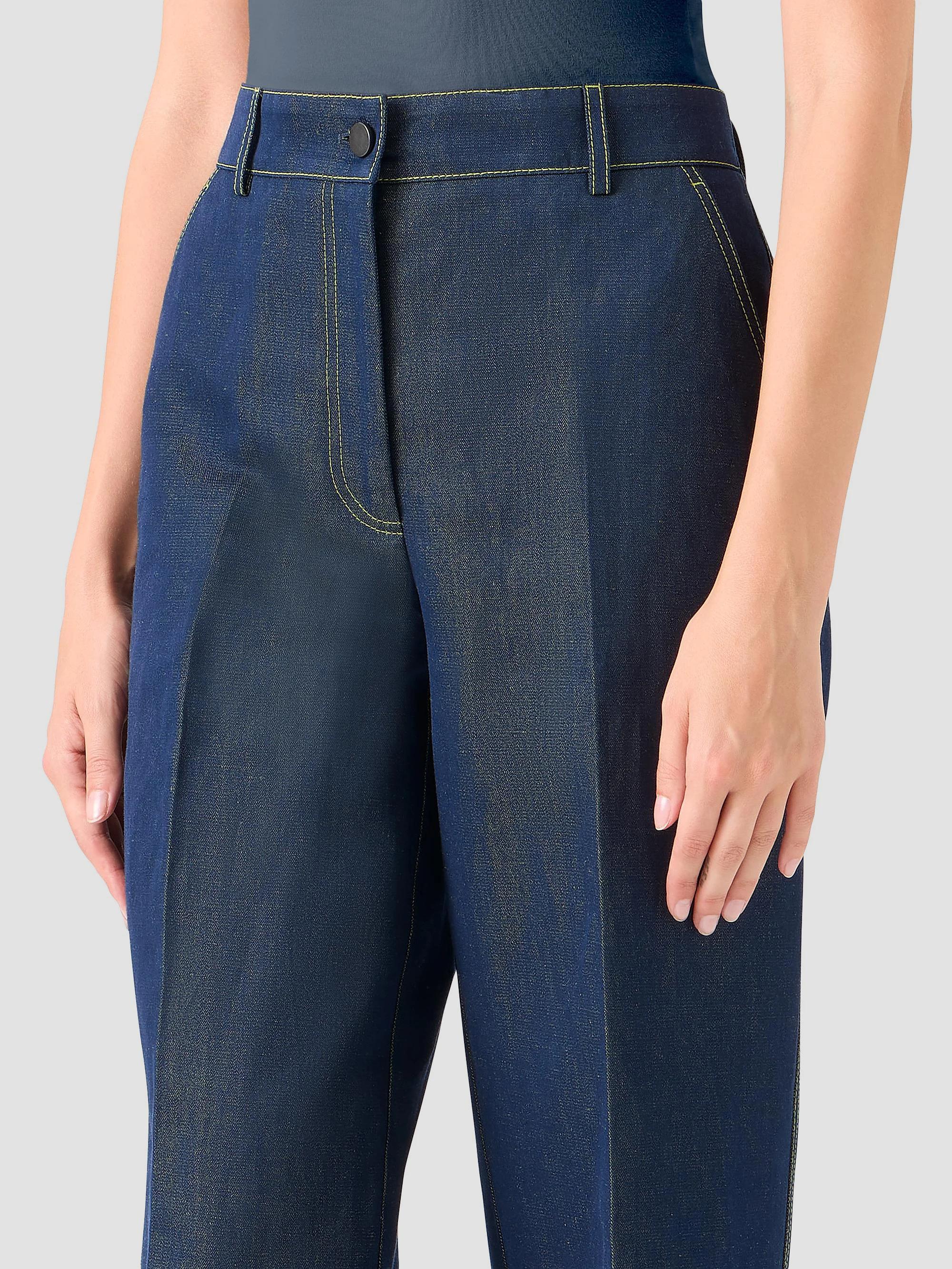 Akris punto Chiara Changeant Denim Wide-Leg Pants | Saks Fifth Avenue