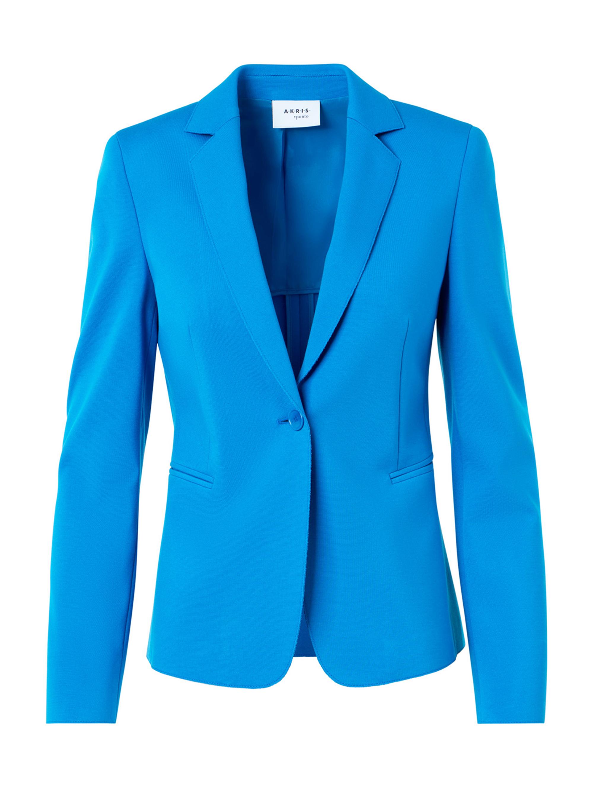 Akris punto Women's Fitted Jersey One-Button Blazer - Cobalt Blue