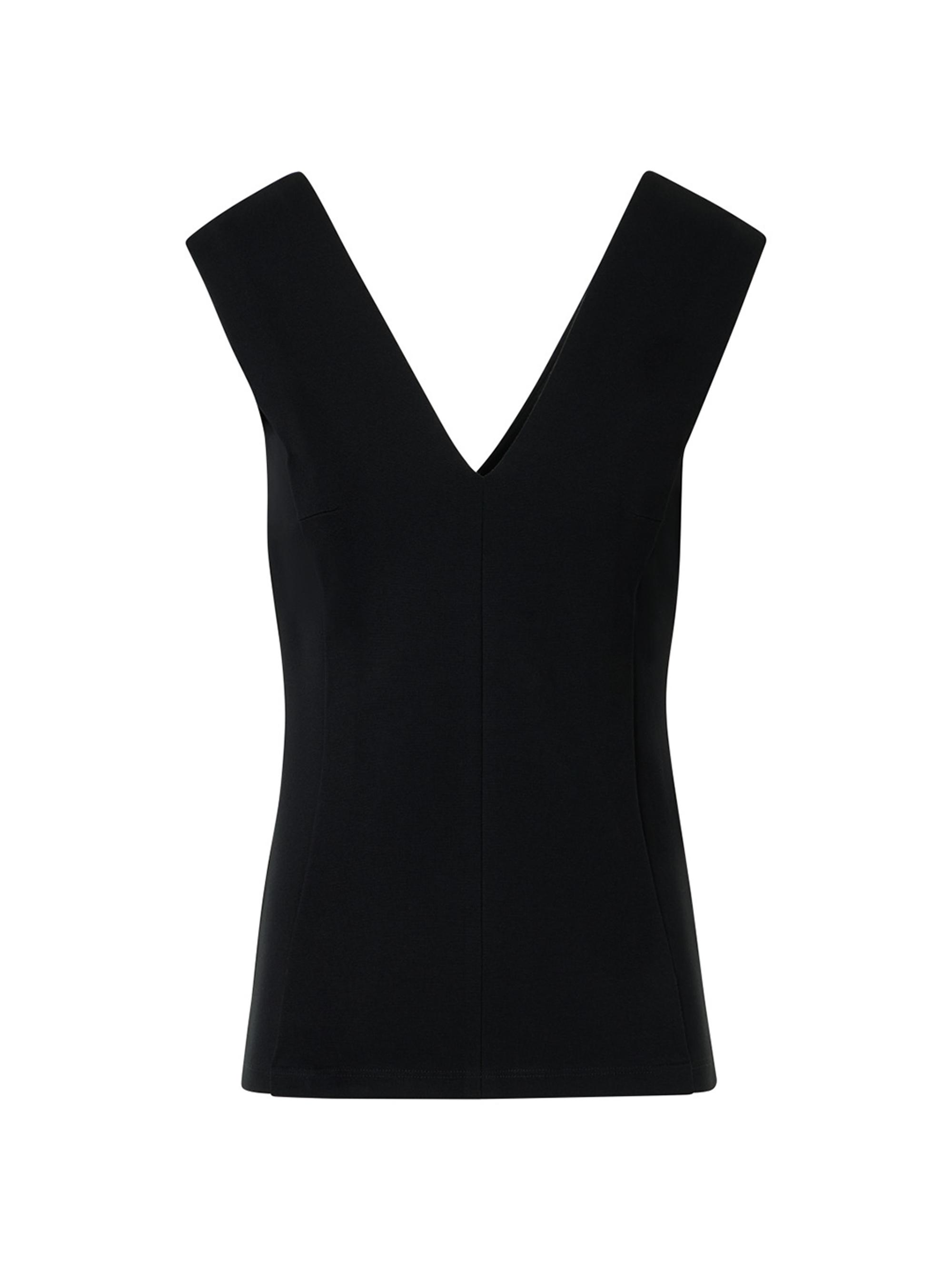 Akris punto Women's V-Neck Jersey Top - Black