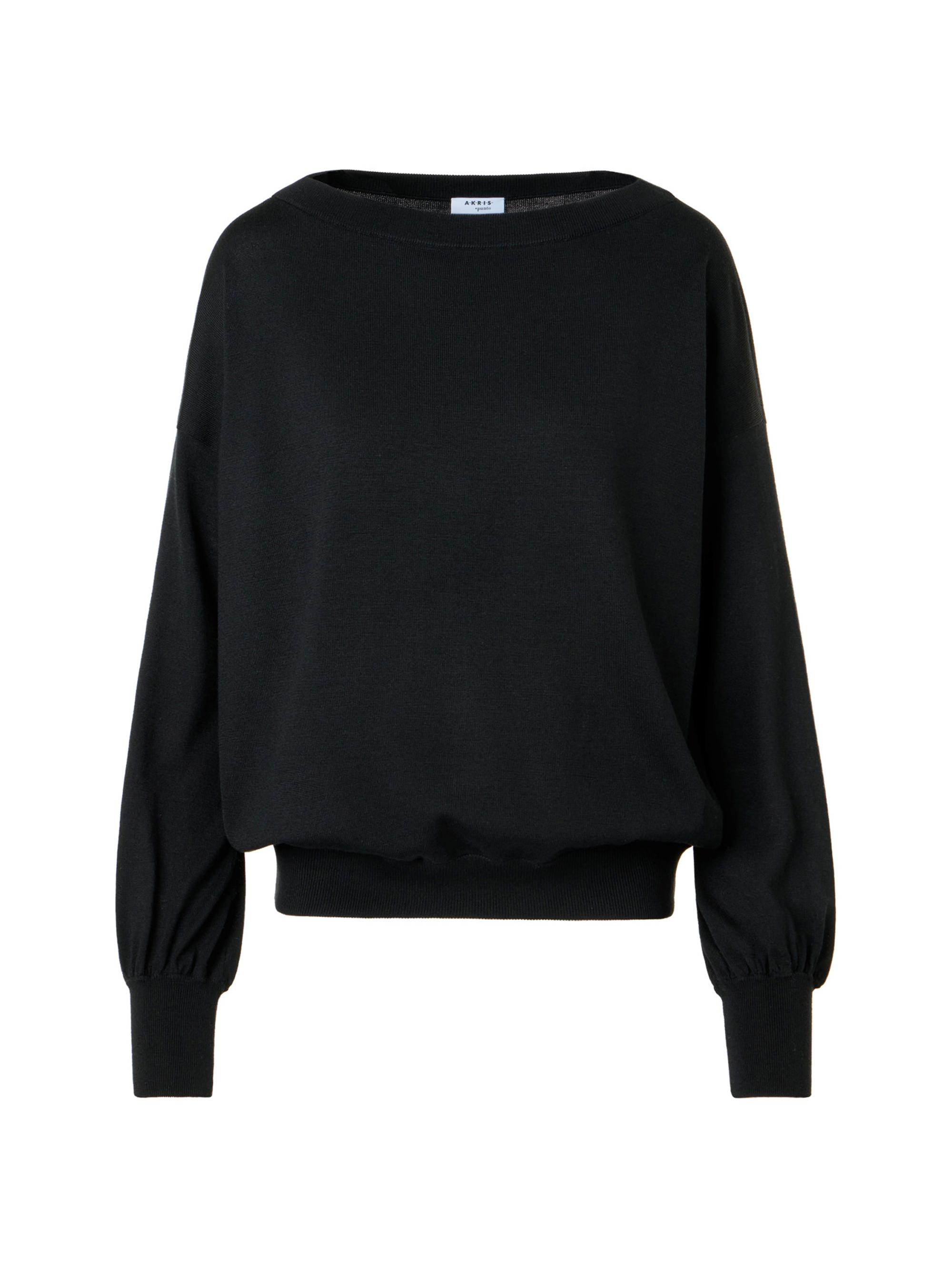 Akris punto Women's Wool Off-The-Shoulder Sweater - Black