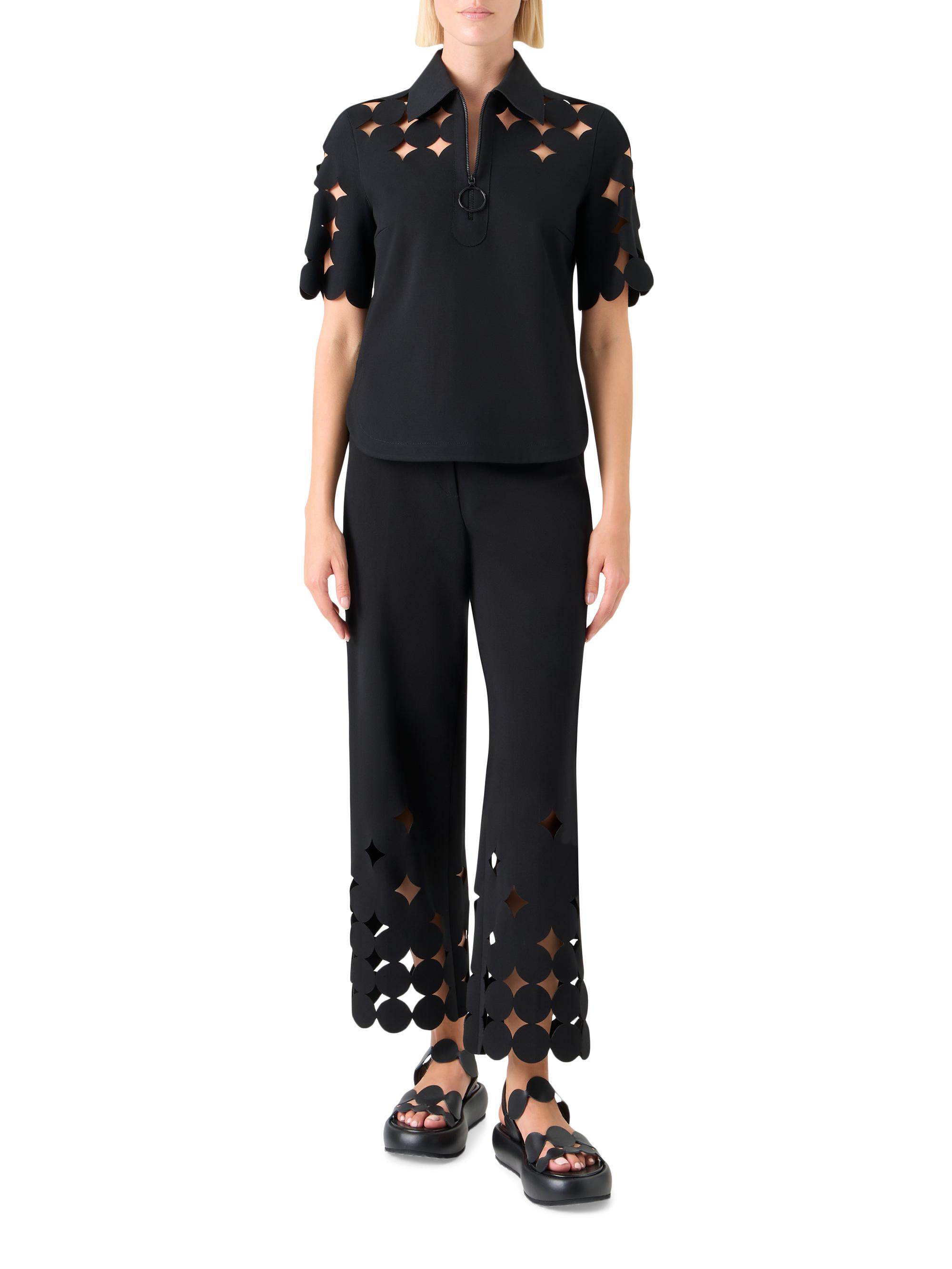 Akris punto Dropping Dot Cut Out Half-Zip Polo Shirt | Saks Fifth