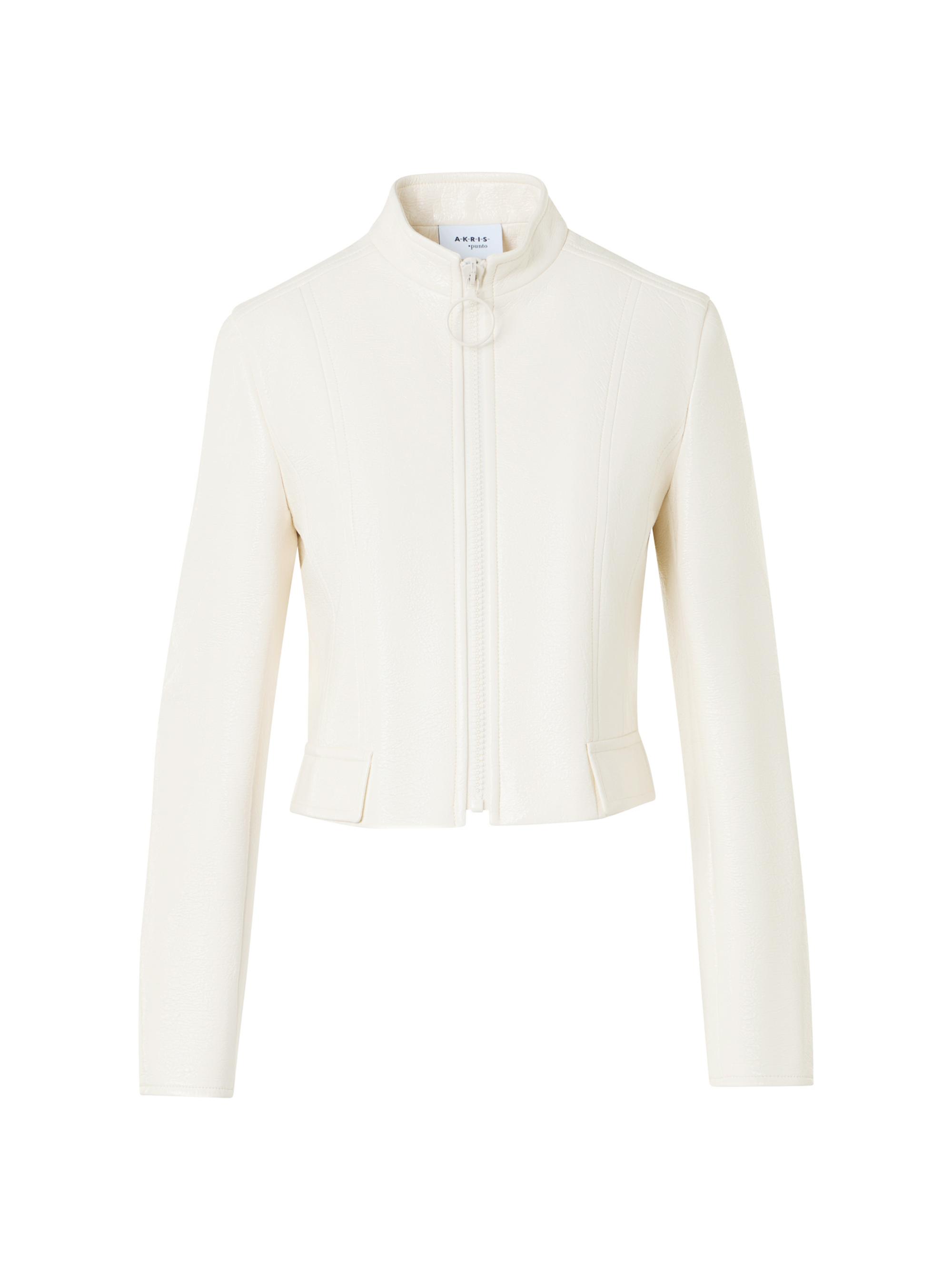 Akris punto Faux Patent Leather Short Jacket | Saks Fifth Avenue
