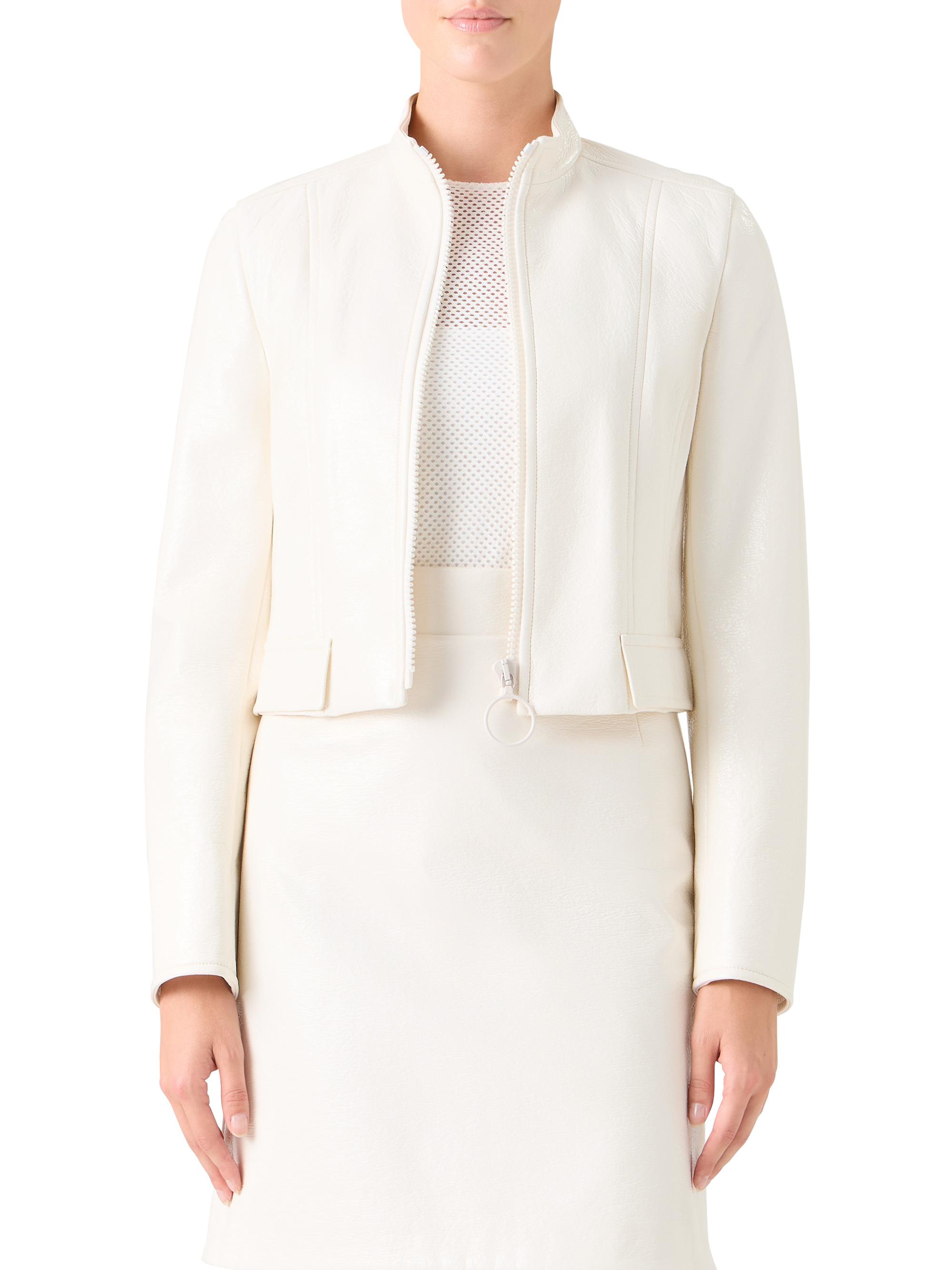 Akris punto Faux Patent Leather Short Jacket | Saks Fifth Avenue