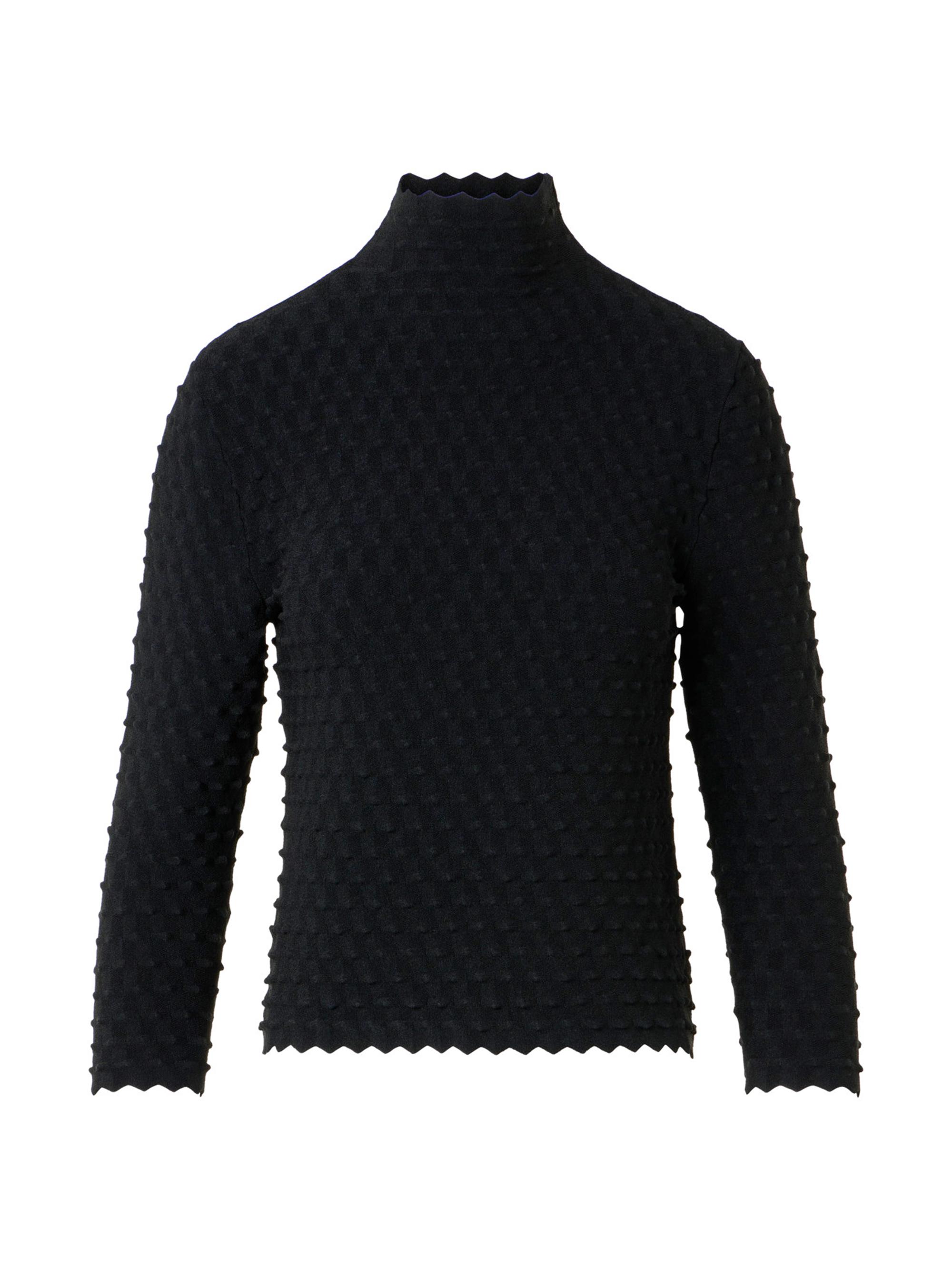 Akris punto Women's Textured Mock Turtleneck Sweater - Black