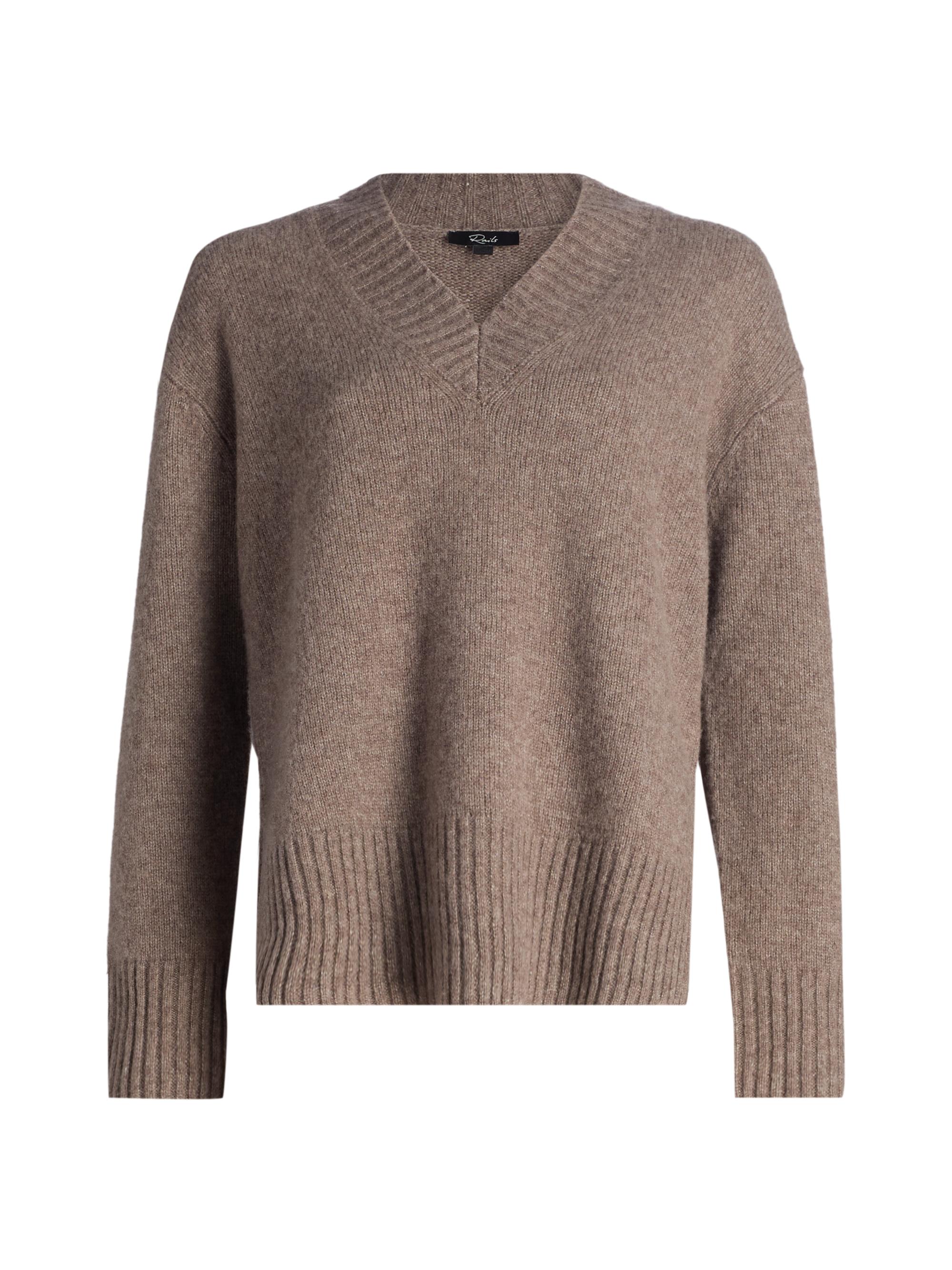 Rails Women's Gisella Cashmere-Silk V-Neck Sweater - Hazelnut