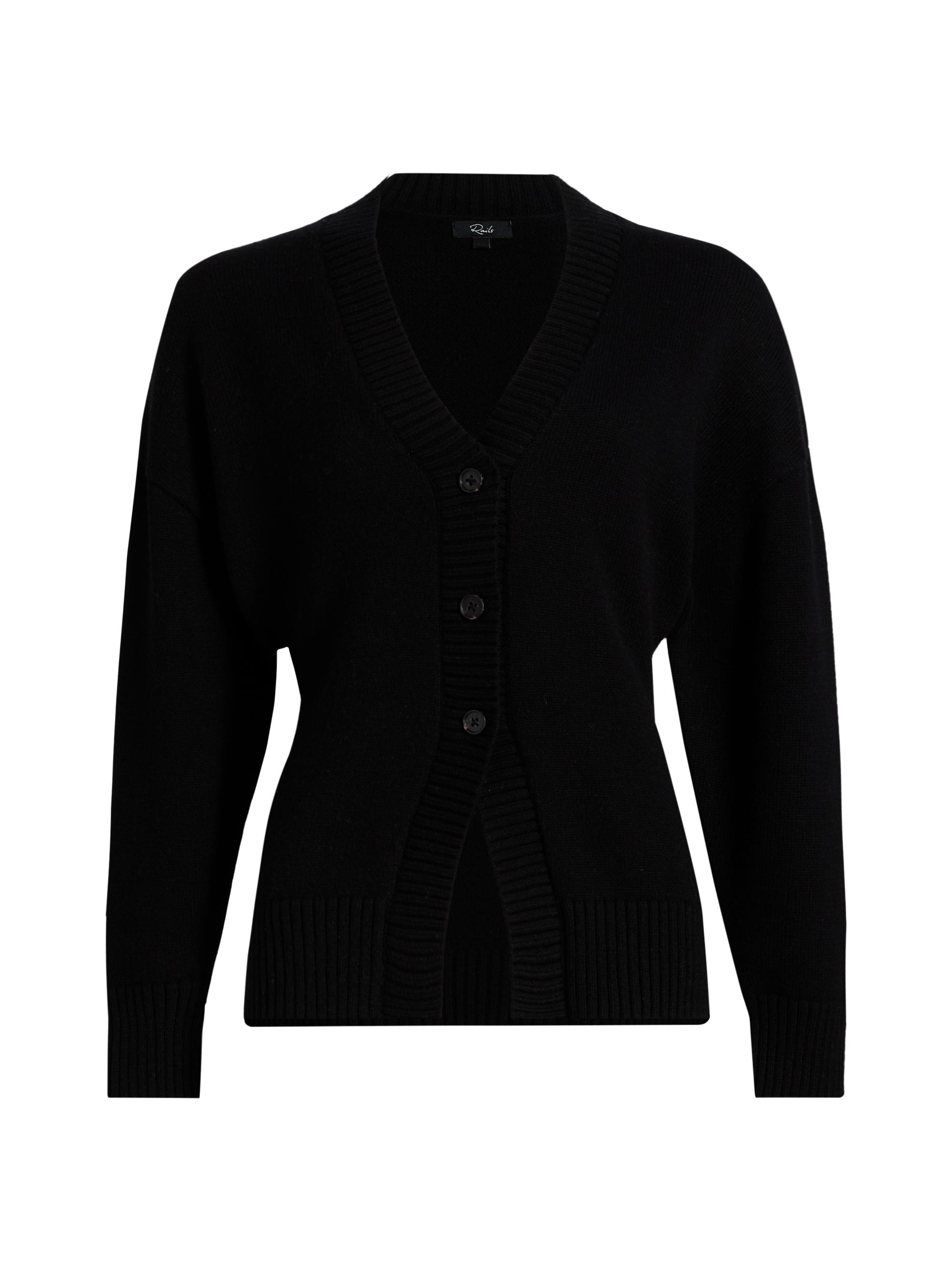 Saks Fifth Avenue Rib-Knit V-Neck Cardigan | Saks Fifth Avenue