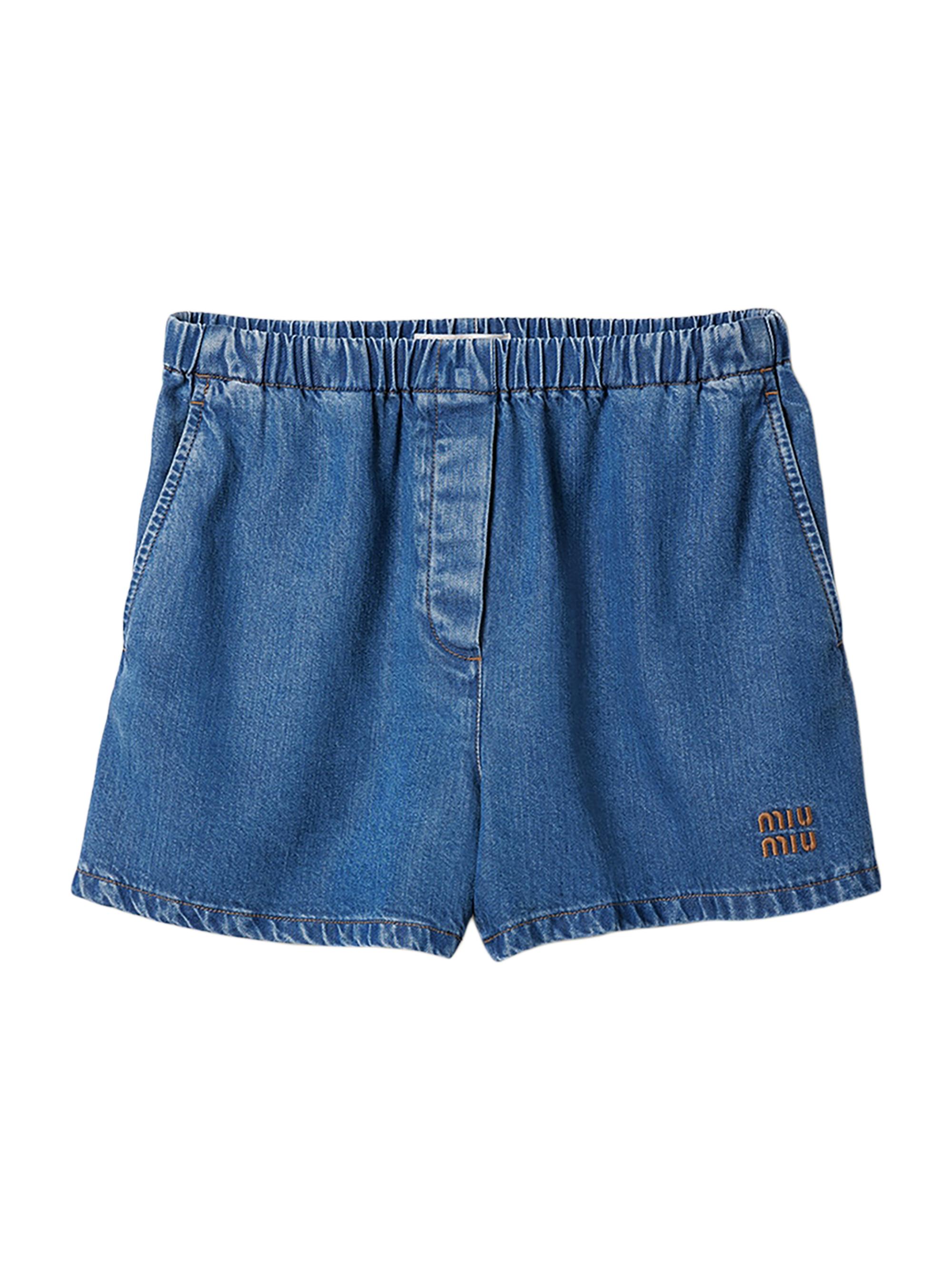 Miu Miu Women's Denim Bermudas - Blue