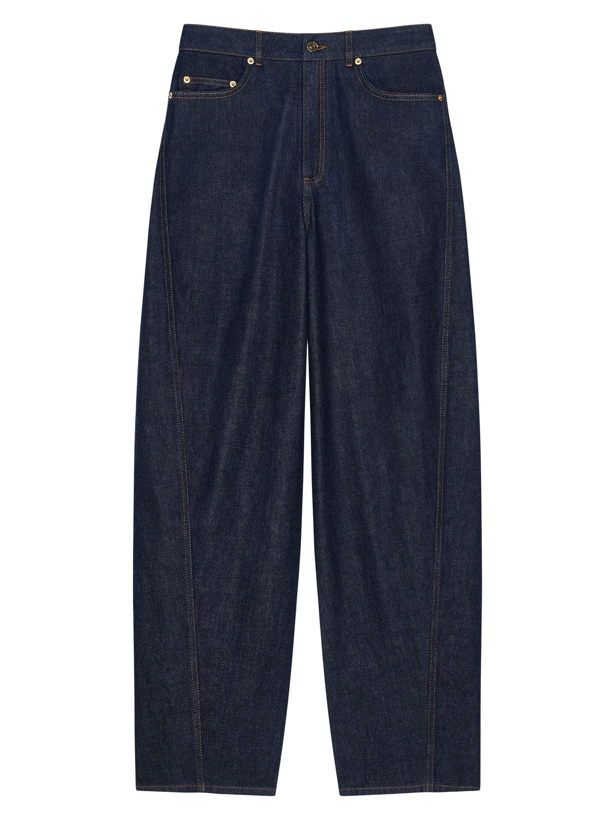 Saint Laurent Long Extreme Baggy Jeans In Crinkle | Saks Fifth Avenue