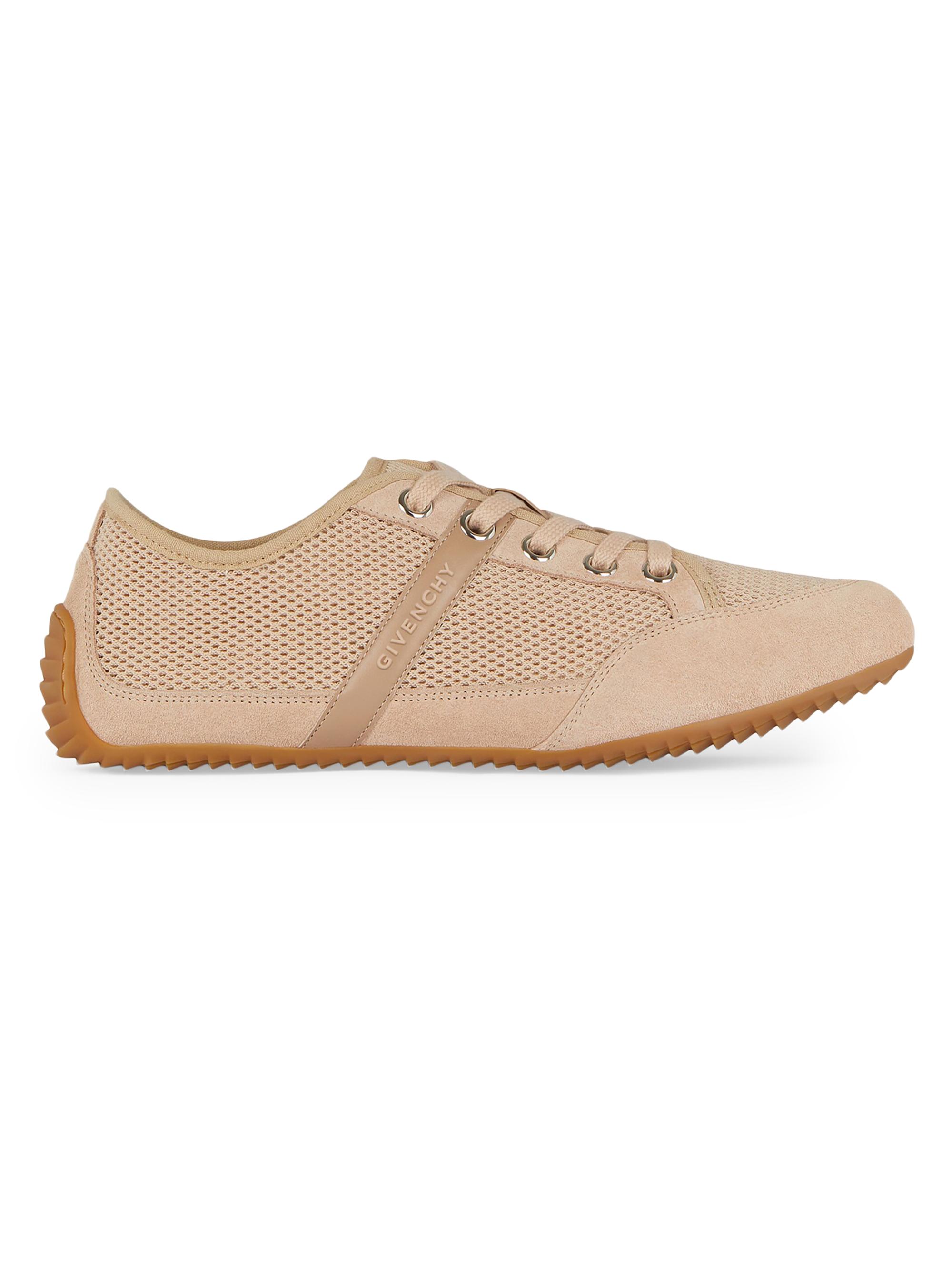 Givenchy Women's Slim Sneakers in Mesh and Suede - Beige