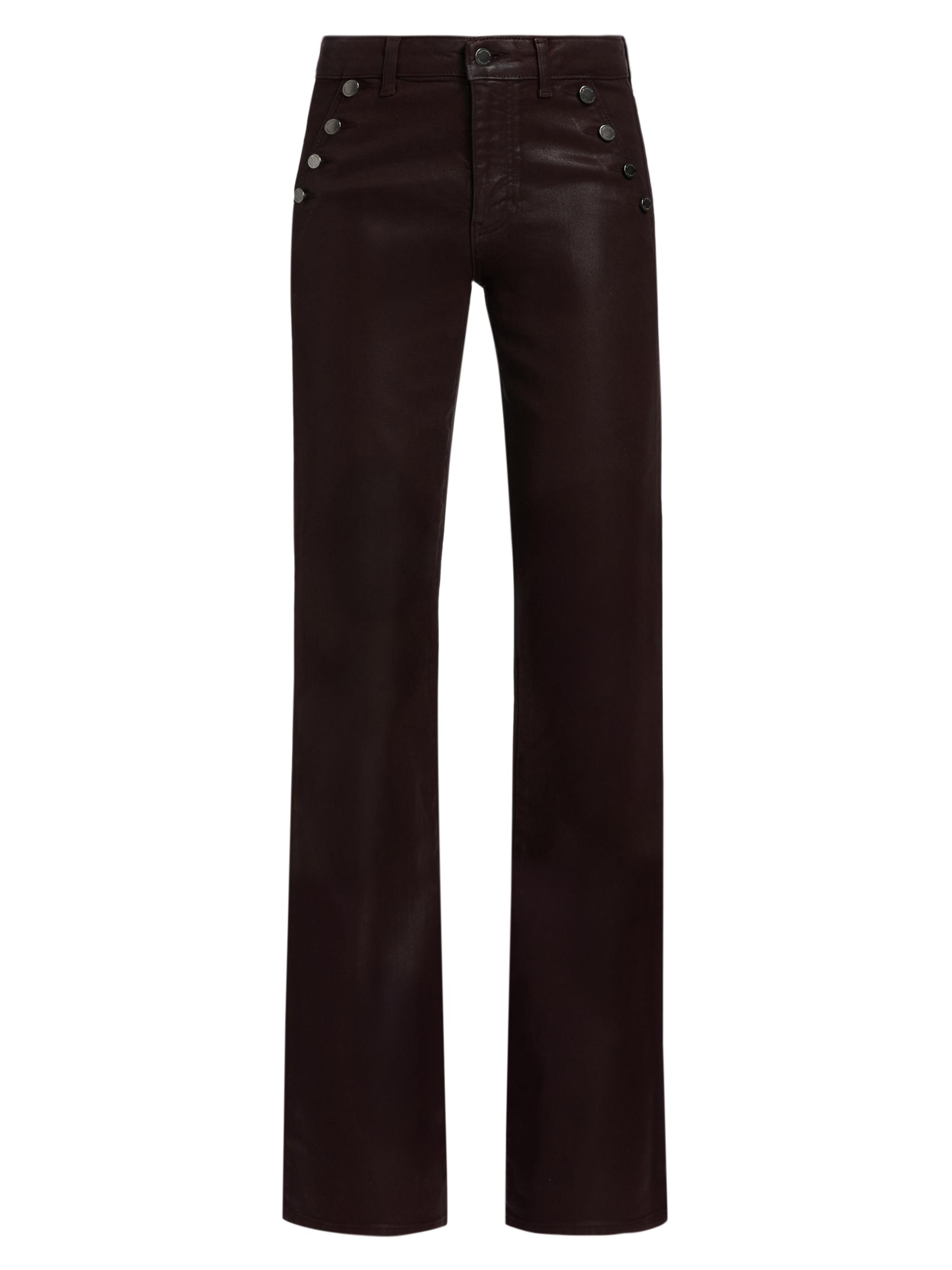 Ramy Brook Women's Helena Coated Mid-Rise Flared Jeans - Blackberry Coated