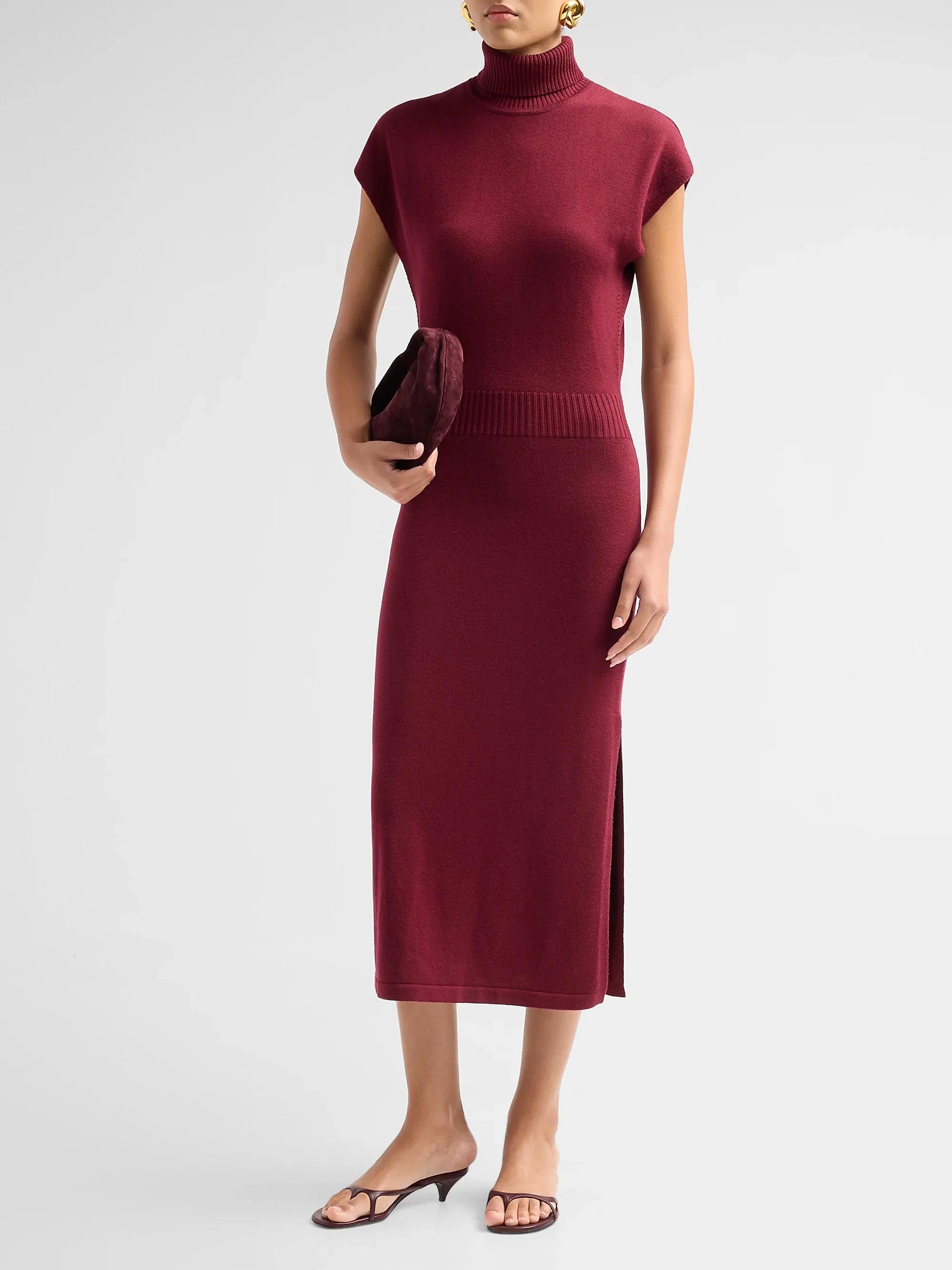 Ramy Brook Natalie Wool Knit Turtleneck Midi-Dress | Saks Fifth Avenue