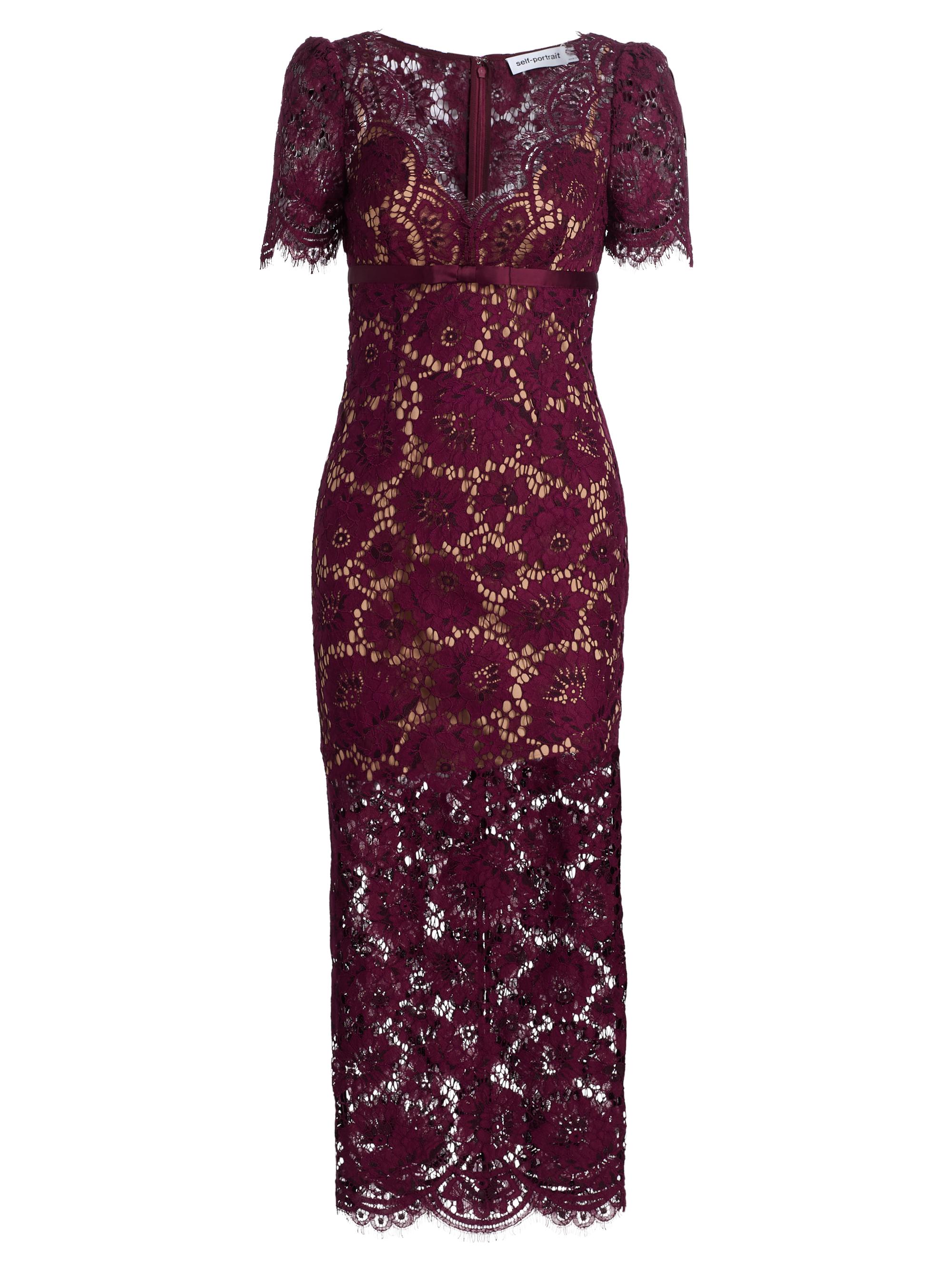 Self-Portrait Magnolia Lace Midi-Dress | Saks Fifth Avenue