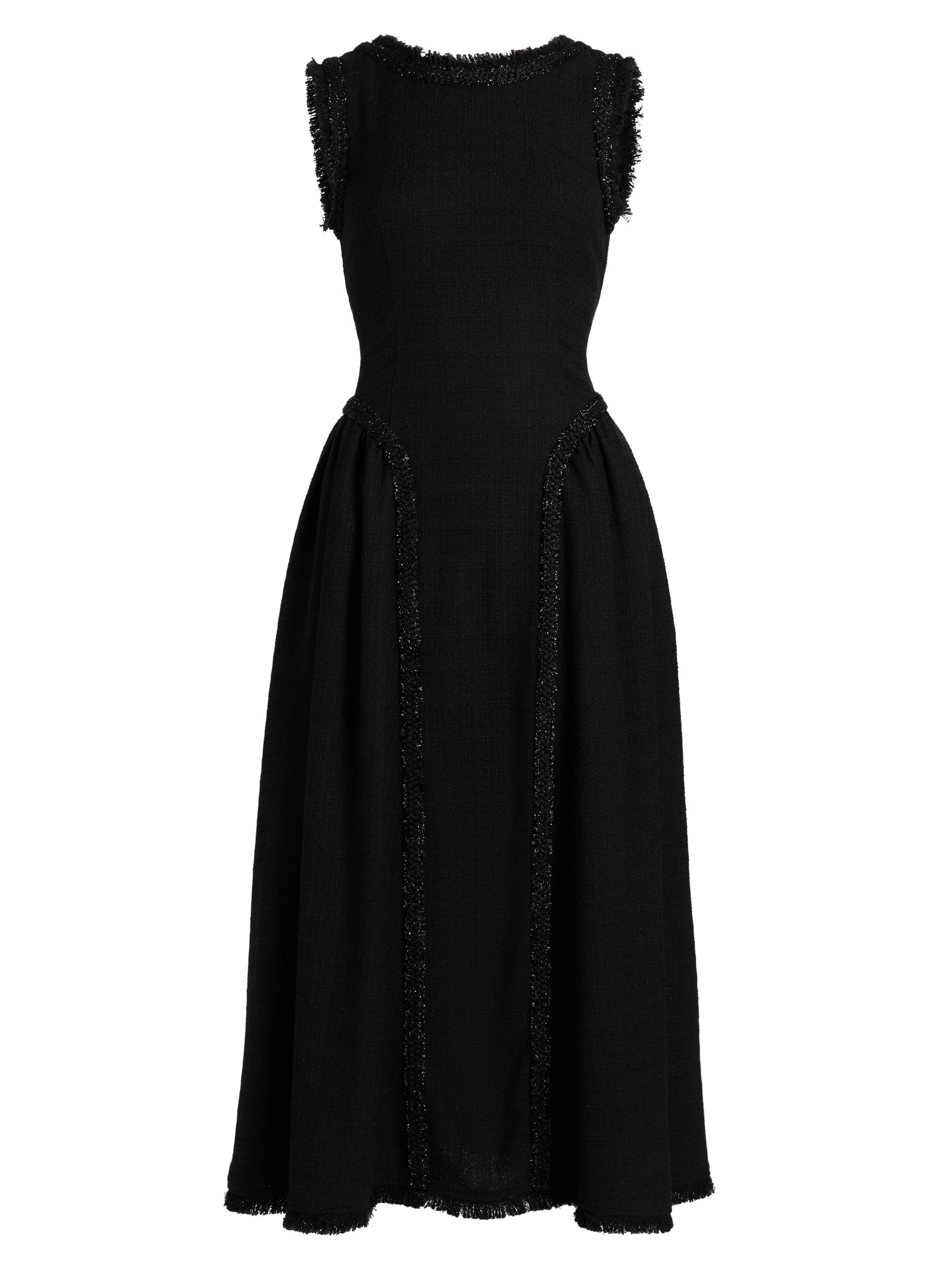 Self-Portrait Taffeta Belted Drop-Waist Midi-Dress | Saks Fifth Avenue