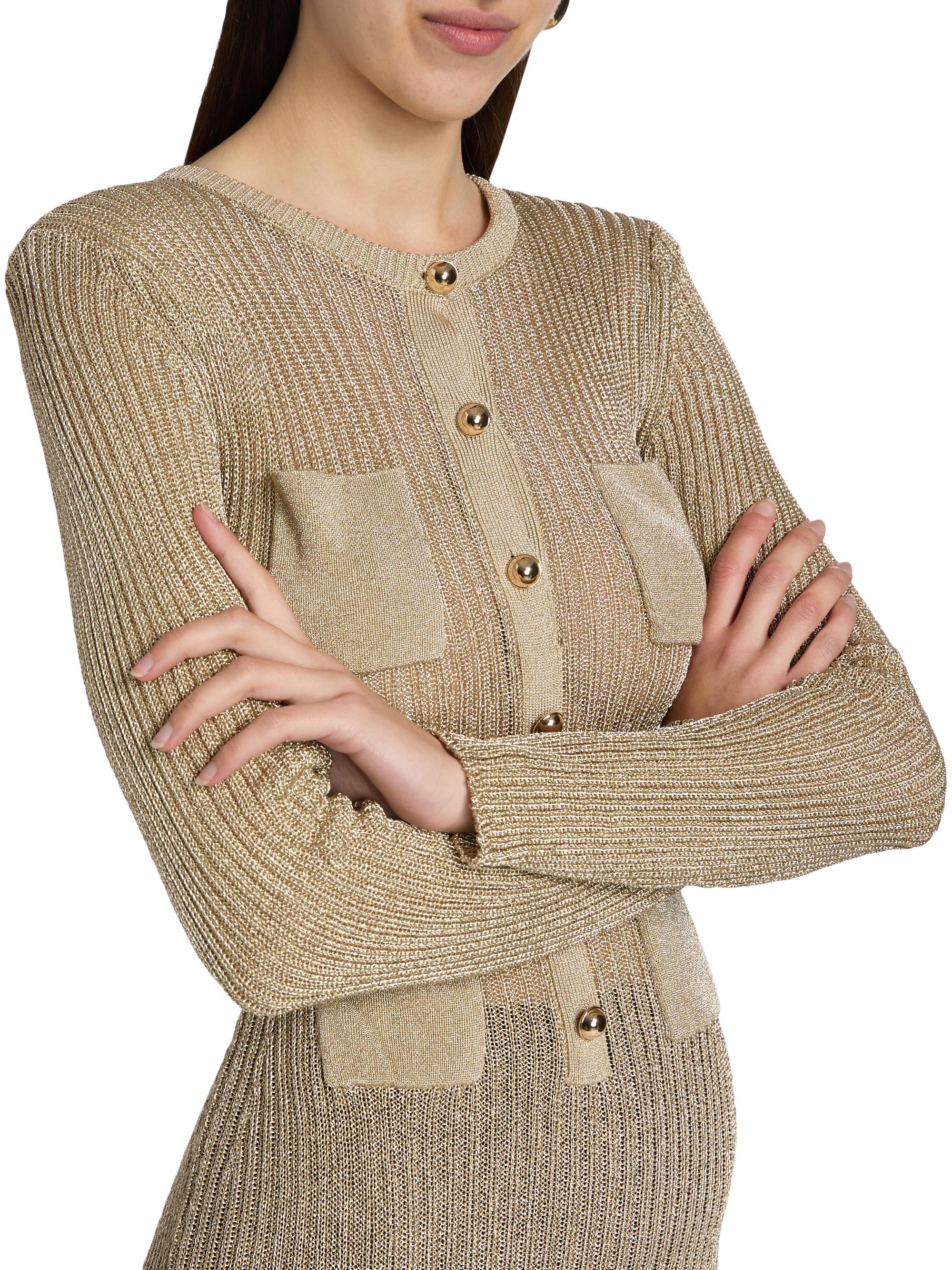 gold long sleeve mini dress CRYSTAL EMBROIDERY 2 / fully lined The Ivanka Long Sleeved Gold