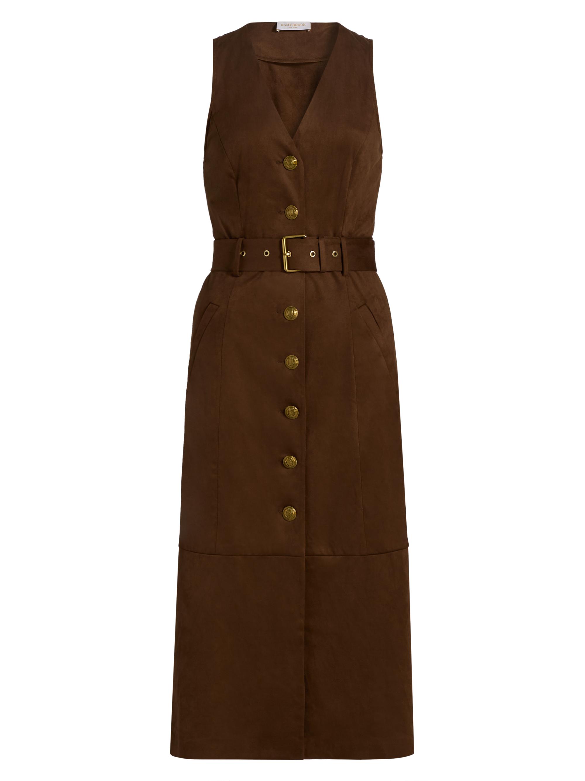 Ramy Brook Women's Marcia Belted Midi-Shirtdress - Coffee