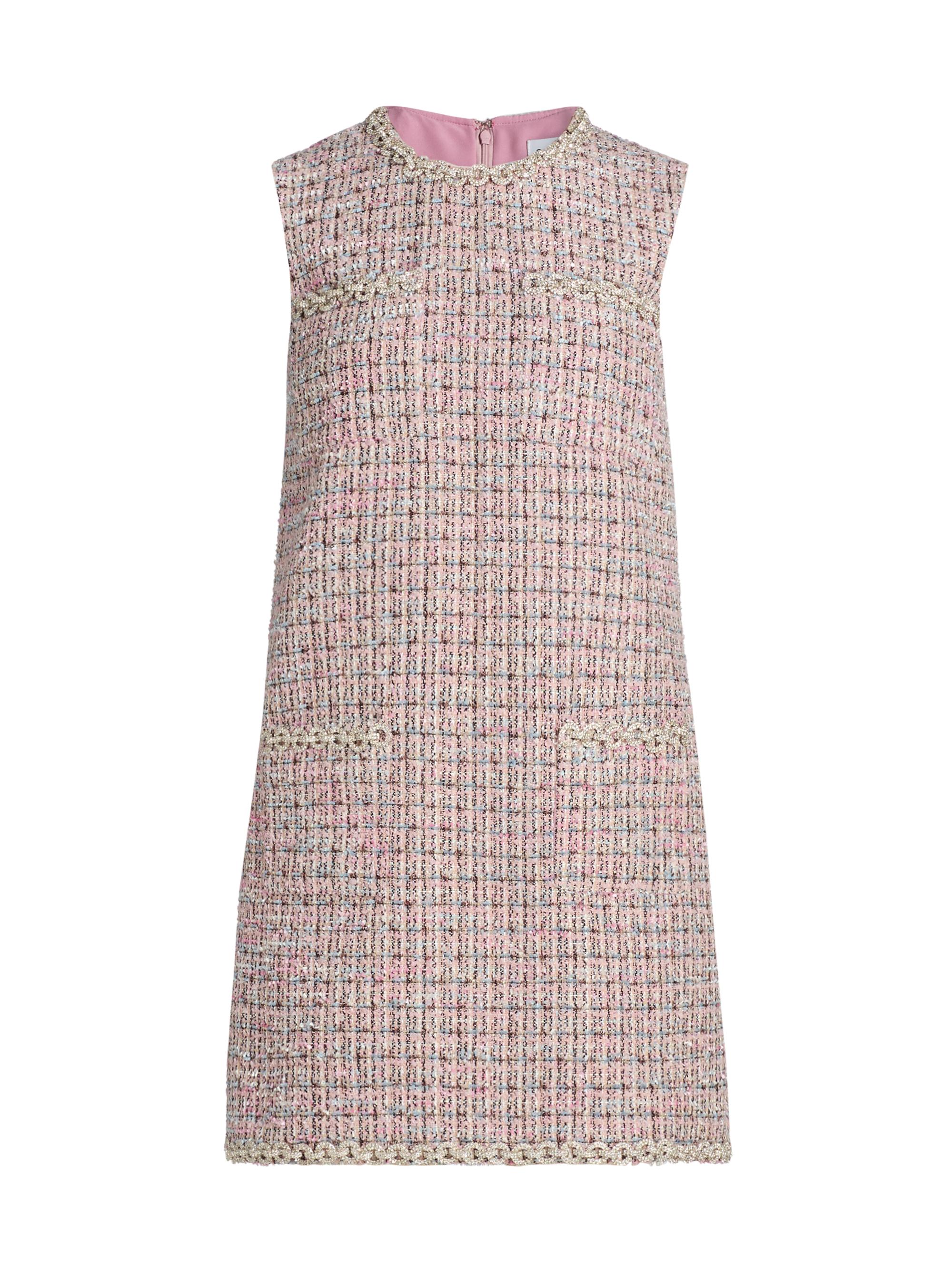 Embellished Bouclé Sleeveless Minidress