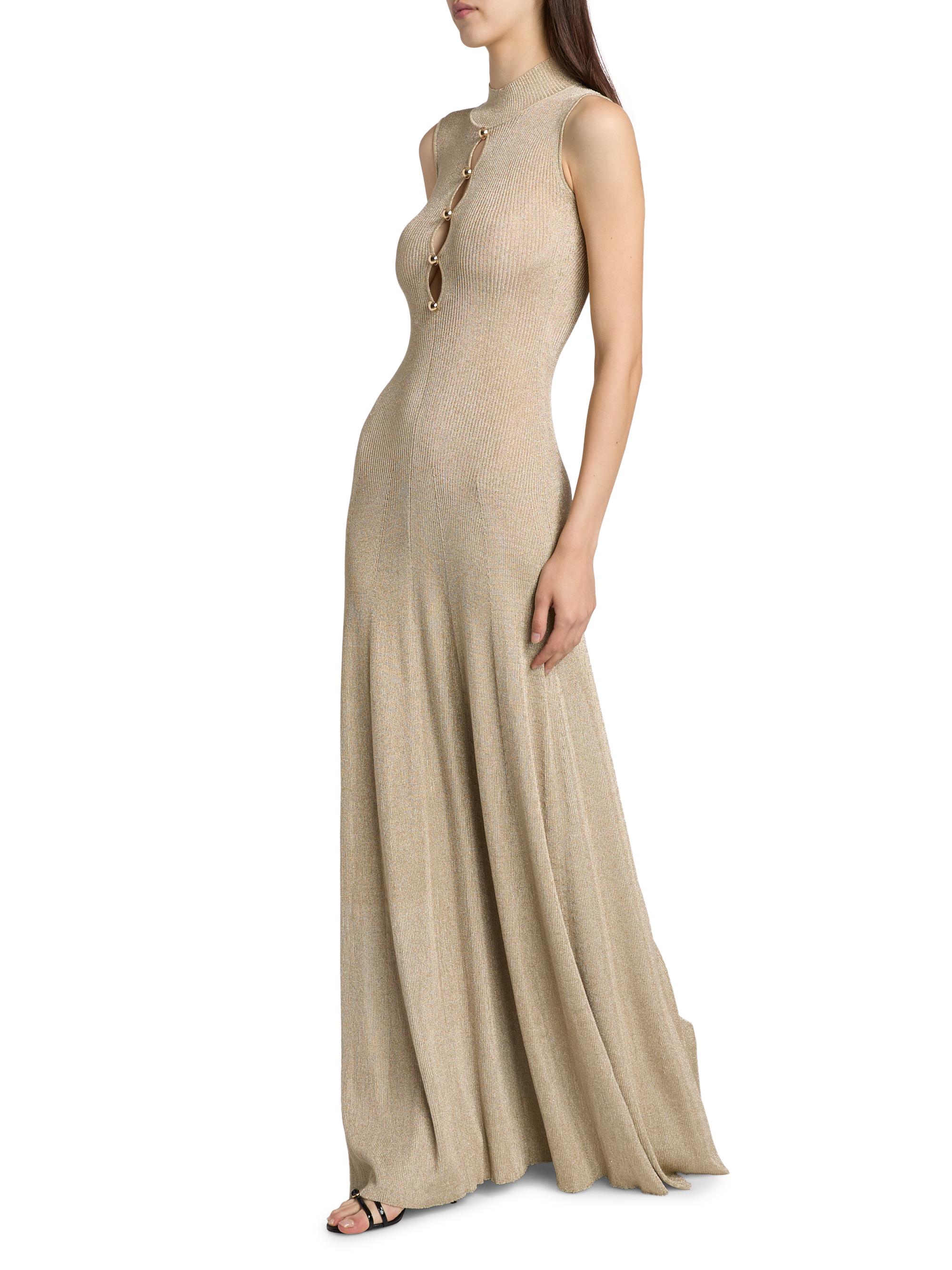 rhinestone dress gold Gold V Neck Prom Dress With Rhinestone Beading And Open Lace Back