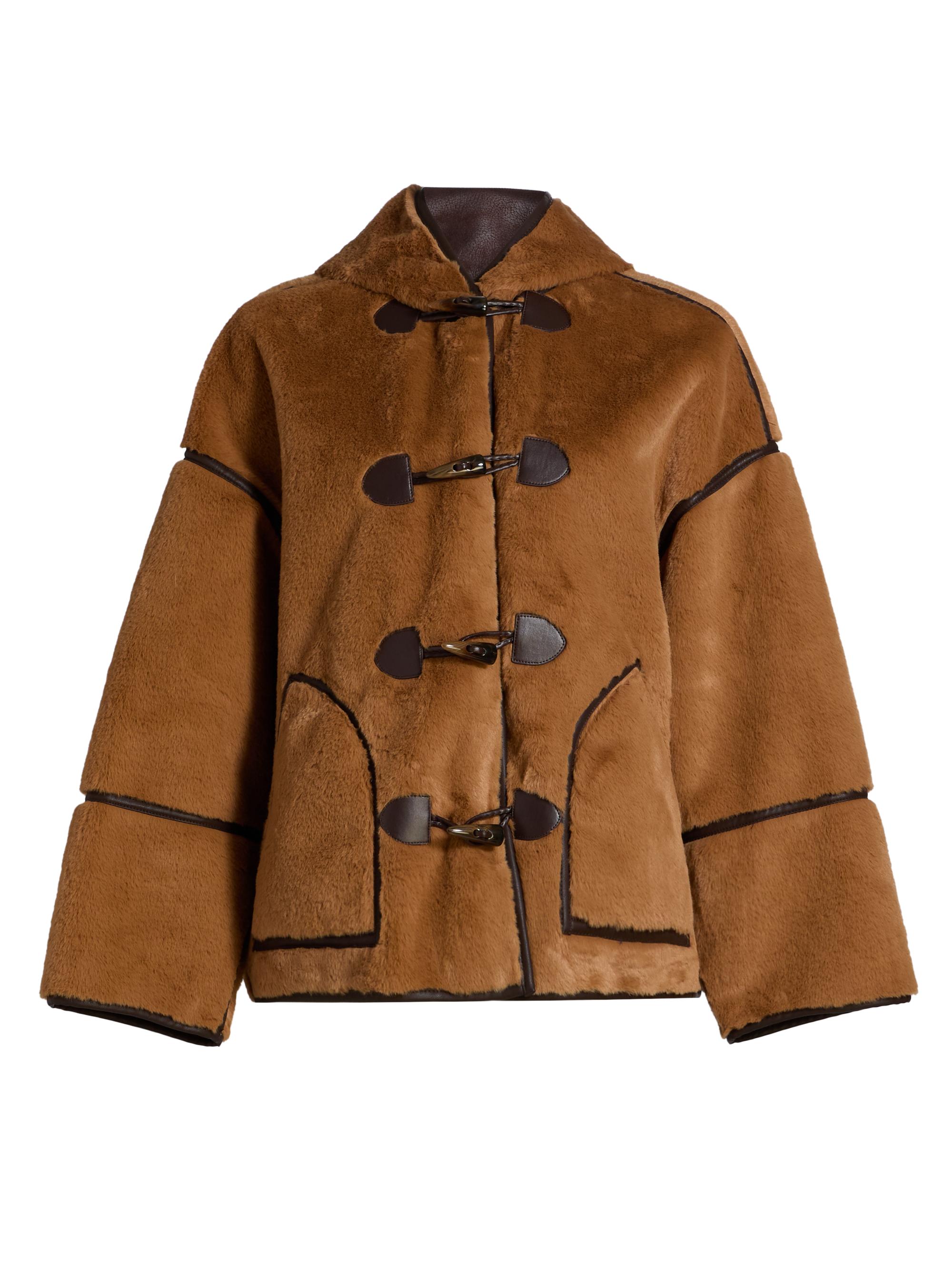 Ramy Brook Women's Lucy Faux-Fur Hooded Jacket - Camel