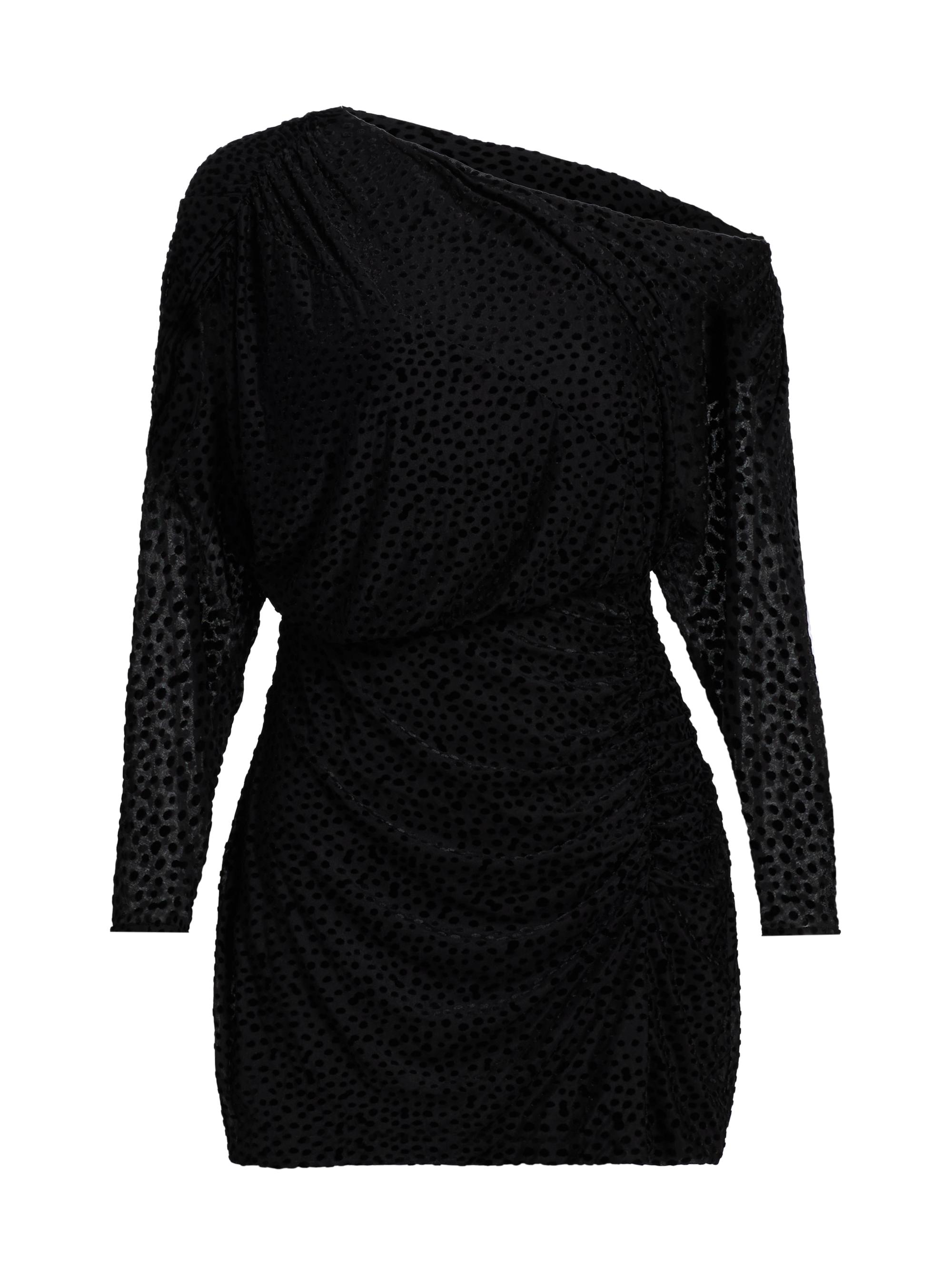 Ramy Brook Women's Lawrence Polka Dot One-Shoulder Minidress - Black Dot