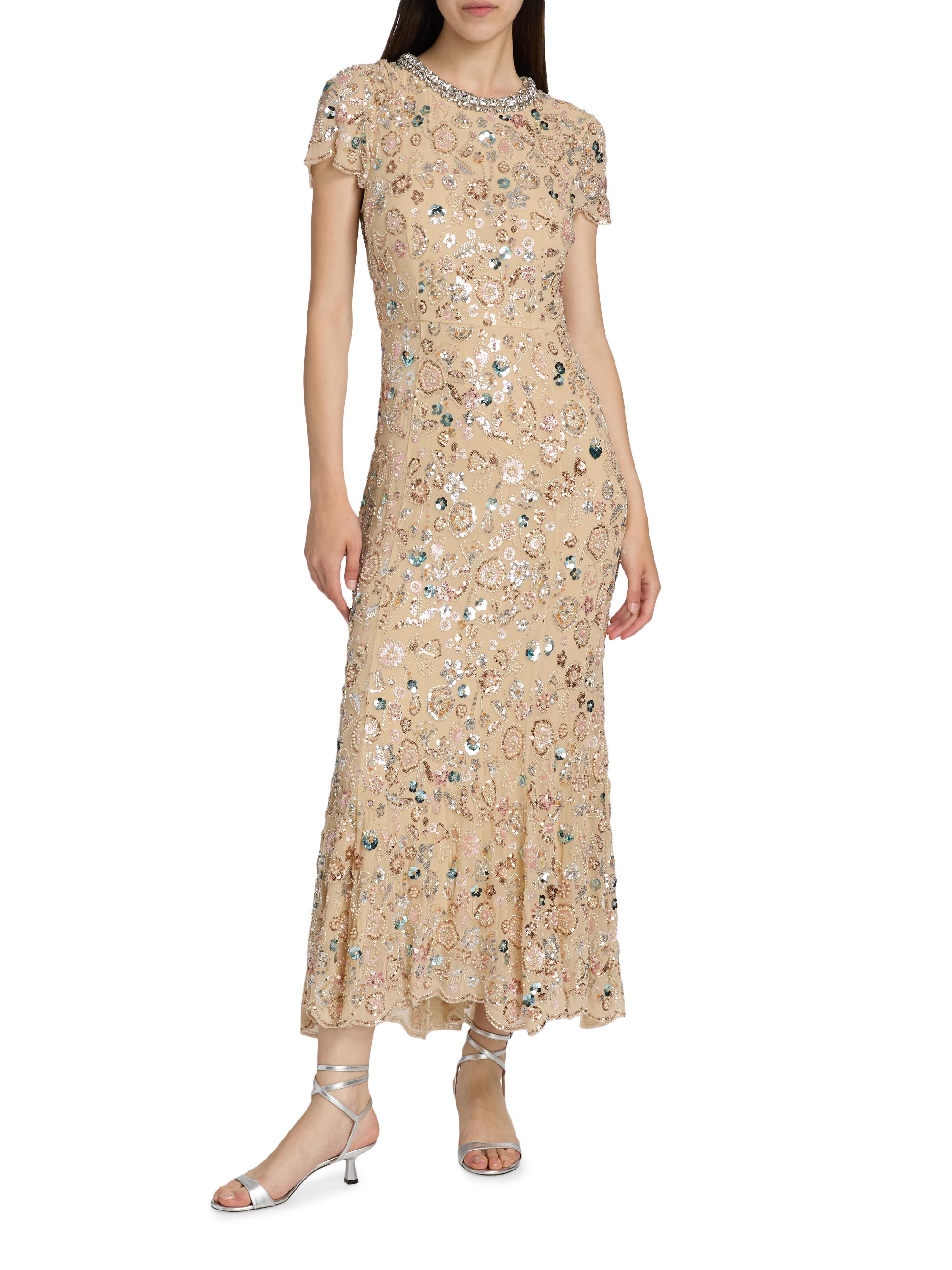 Sequined Embroidered Dress